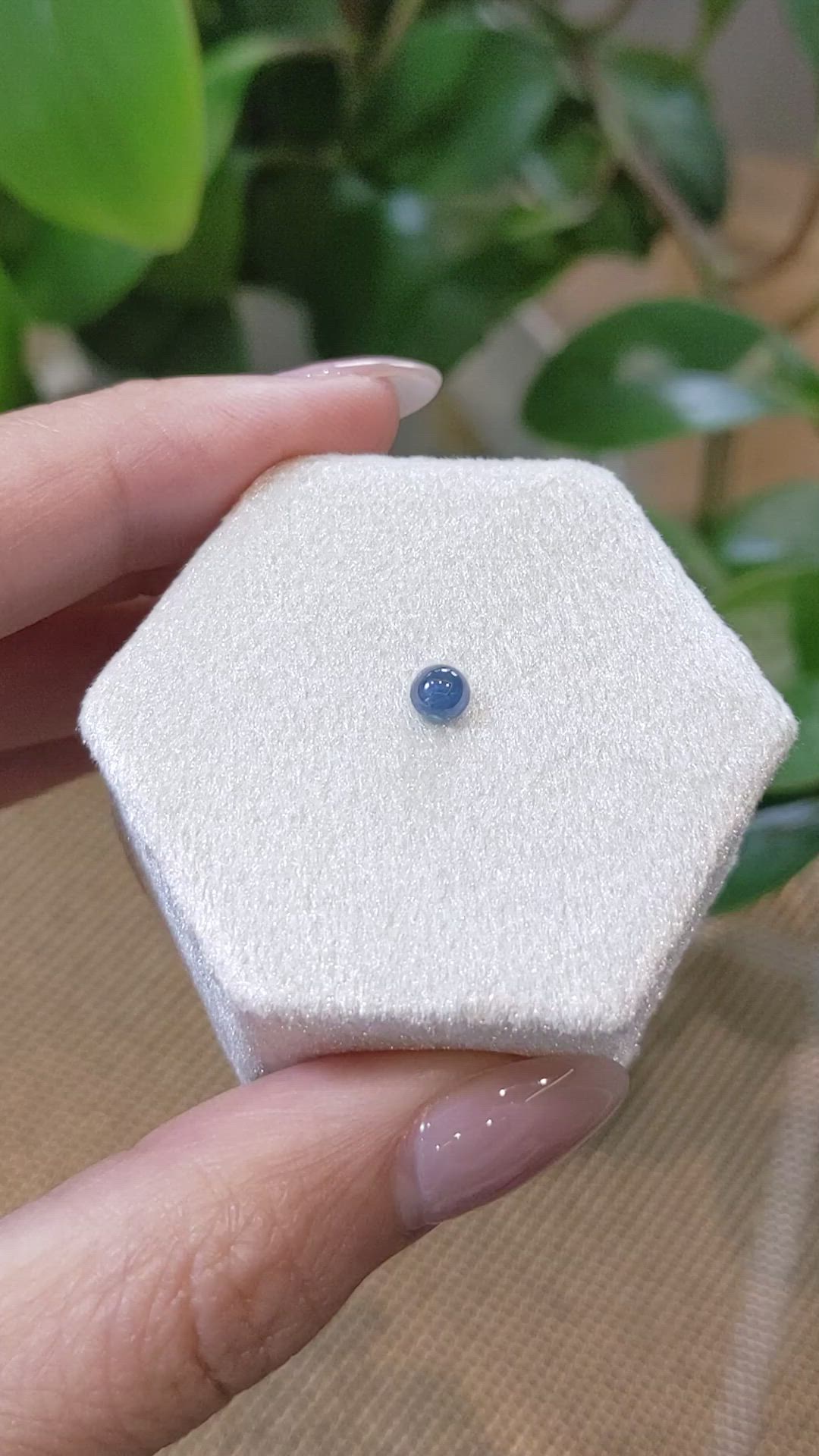 0.44 Ct. Blue Cabochon Sapphire from Thailand Size Video