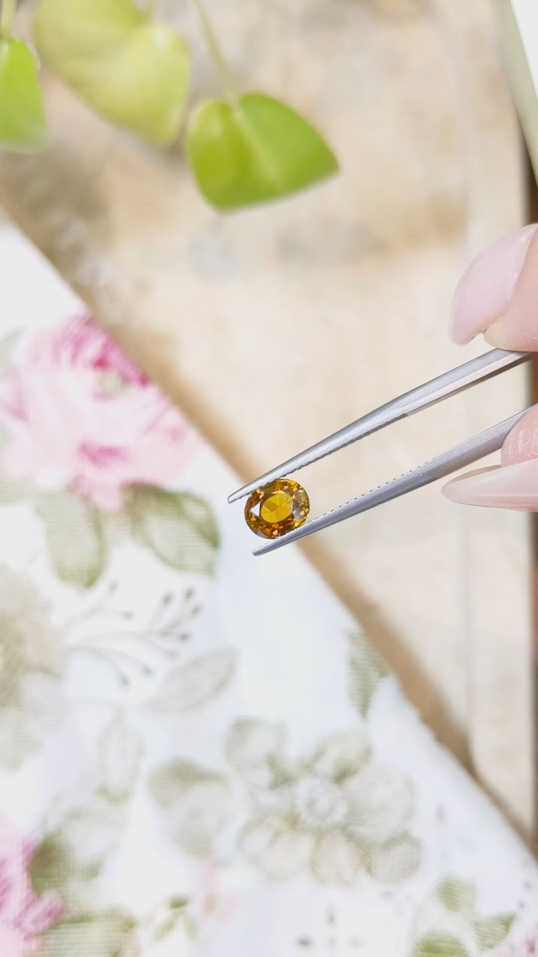 1.30 Ct. Orange Sapphire from Montana Size Video