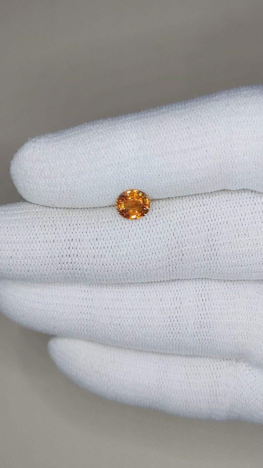 1.02 Ct. Orangish Brown Sapphire from Montana Size Video