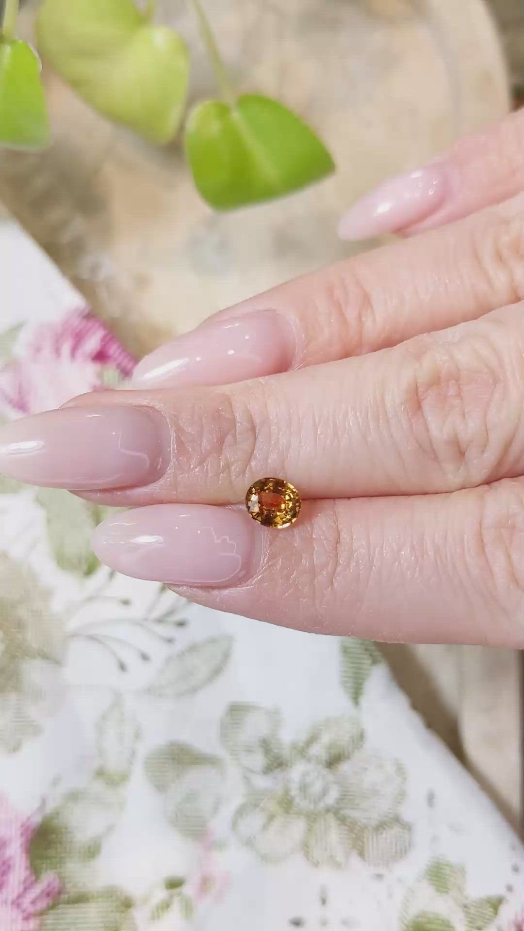 1.02 Ct. Orangish Brown Sapphire from Montana Size Video