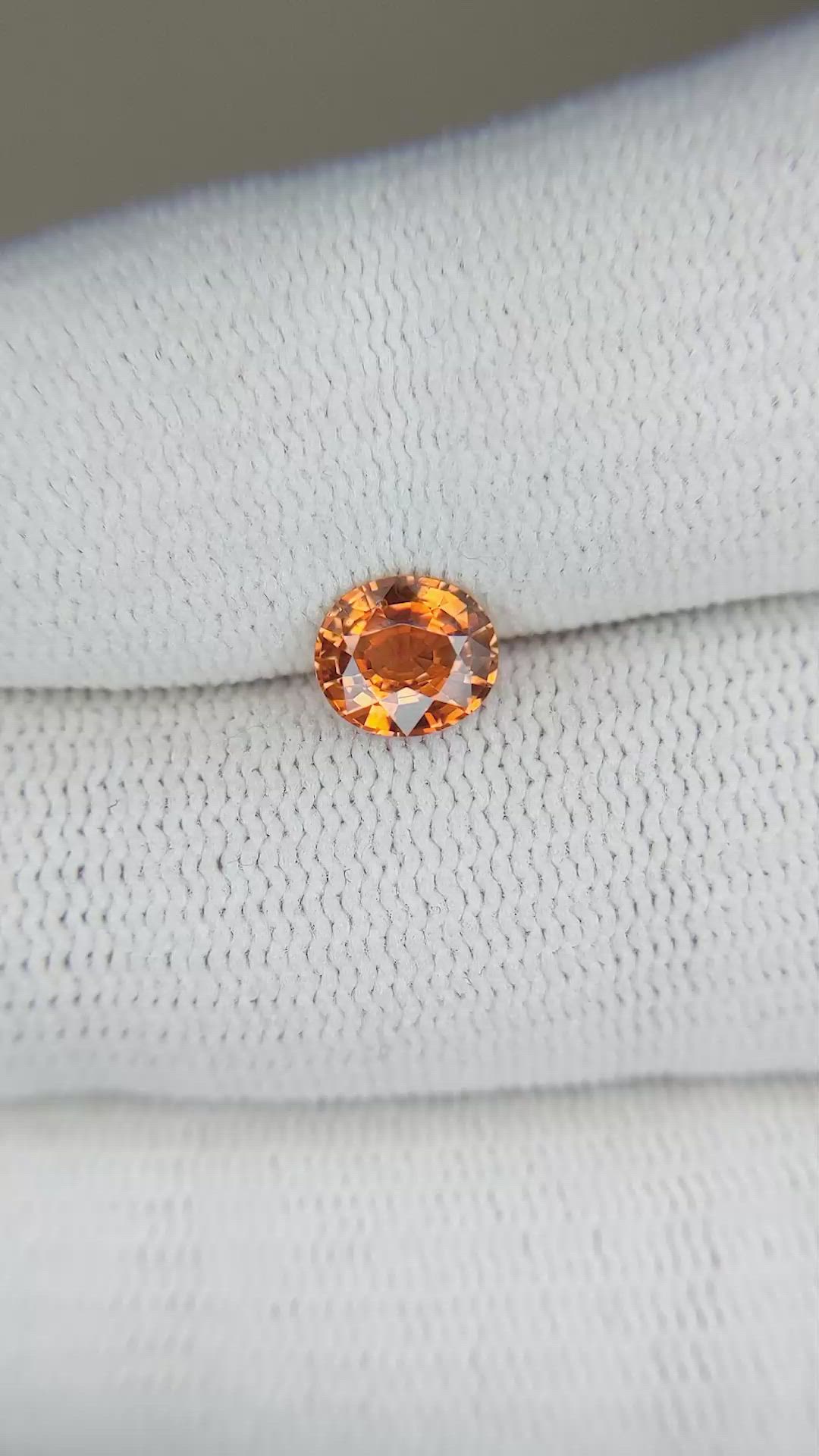 1.02 Ct. Orangish Brown Sapphire from Montana Size Video