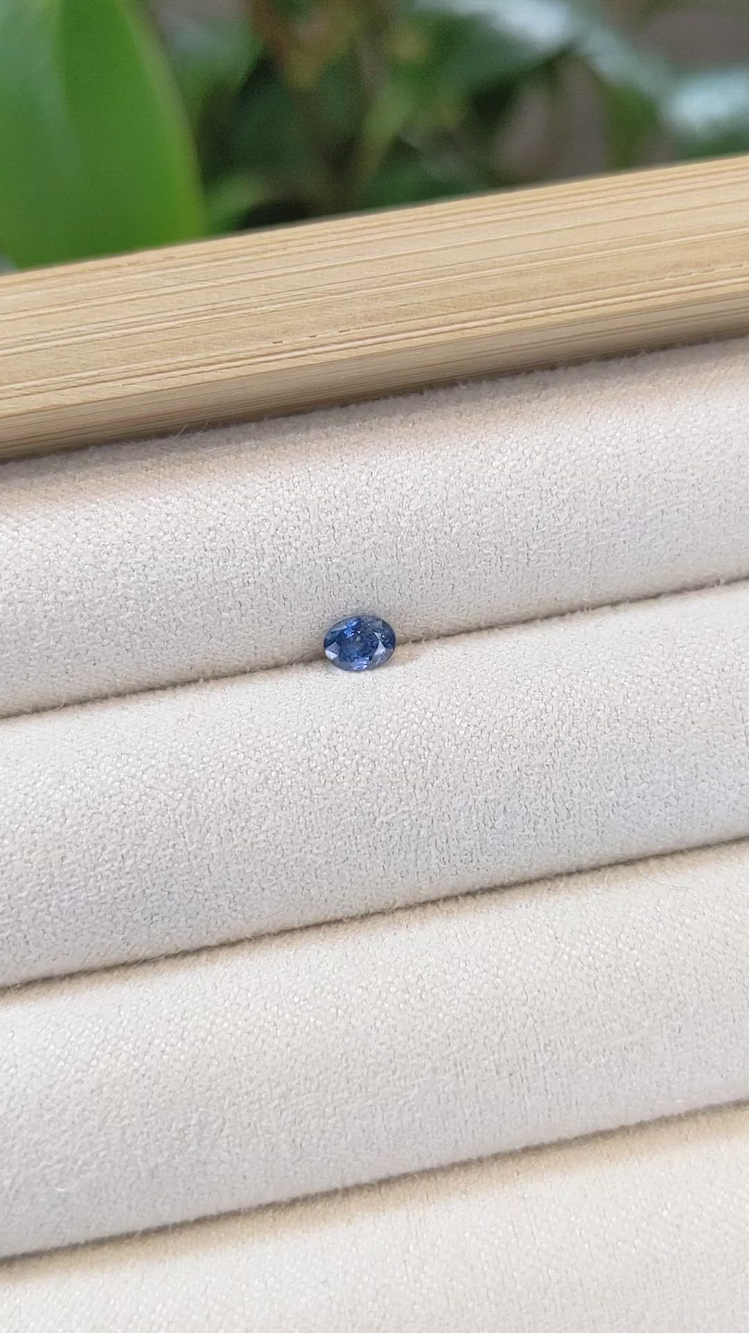 0.28 Ct. Blue Sapphire from Thailand Size Video