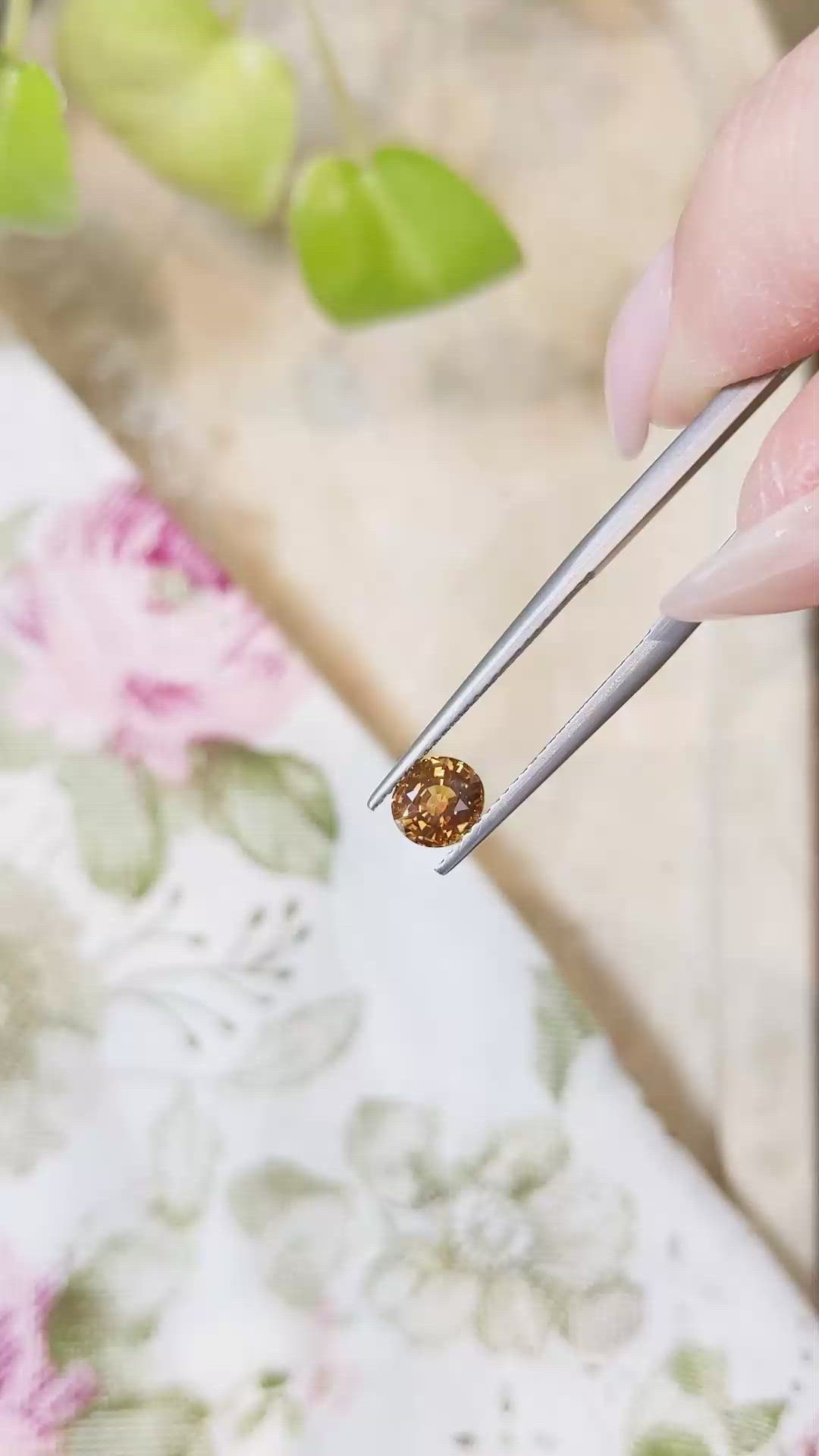 1.10 Ct. Orange Sapphire from Montana Size Video