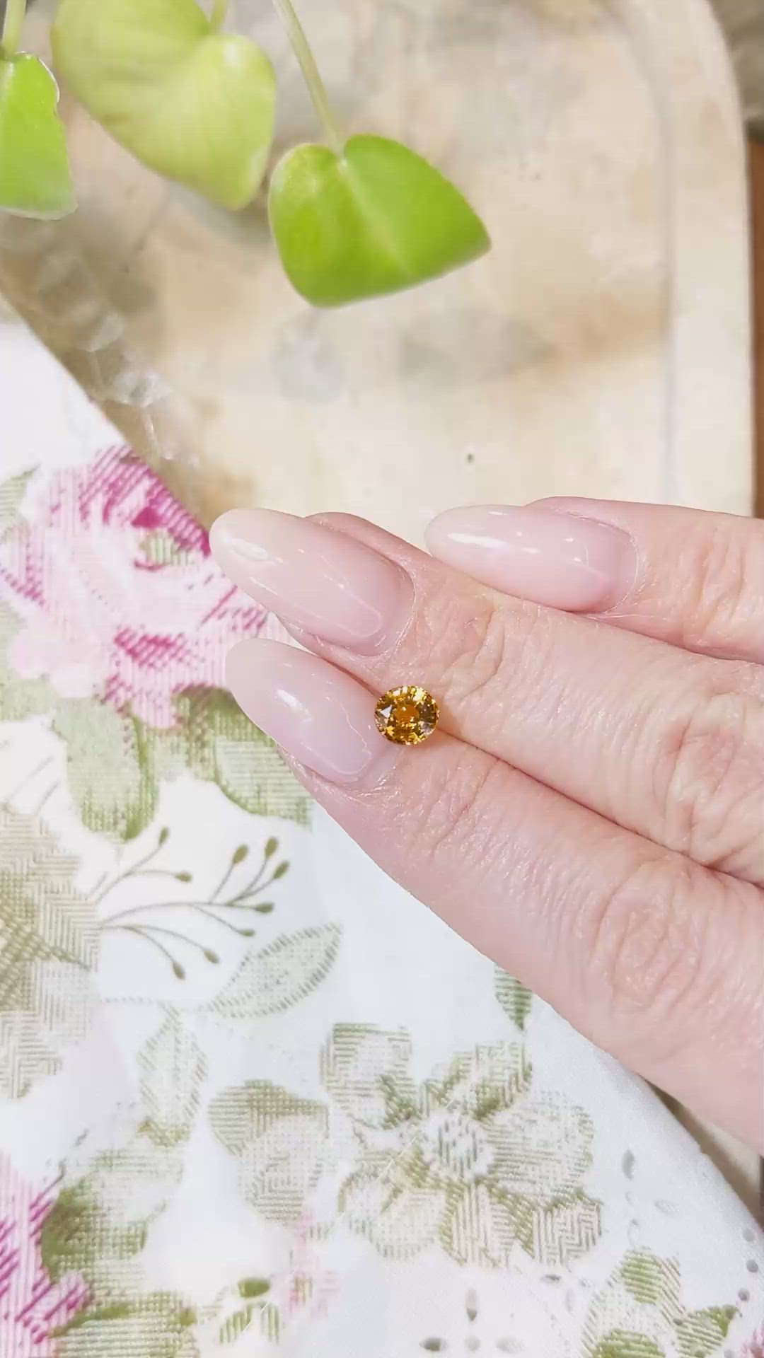 1.10 Ct. Orange Sapphire from Montana Size Video