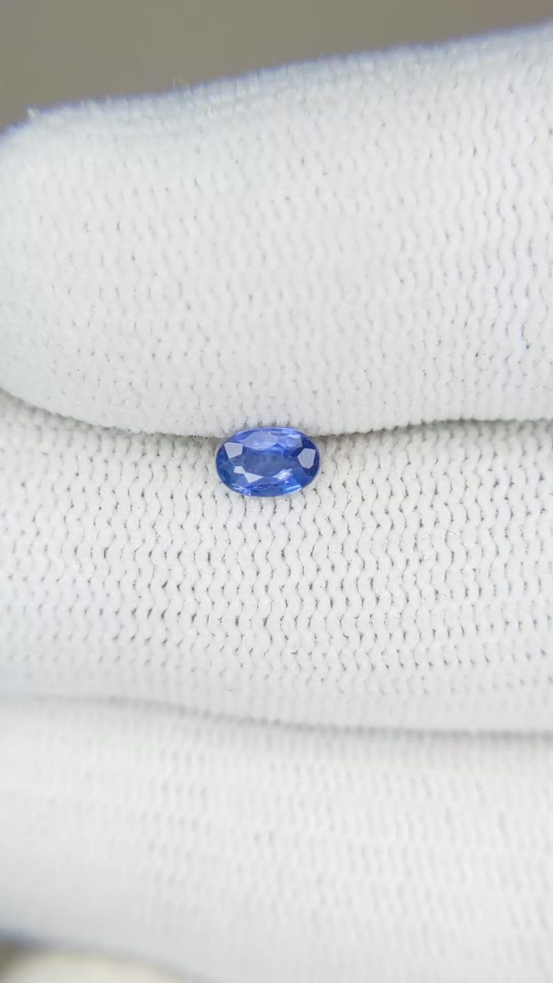 0.28 Ct. Blue Sapphire from Thailand Size Video
