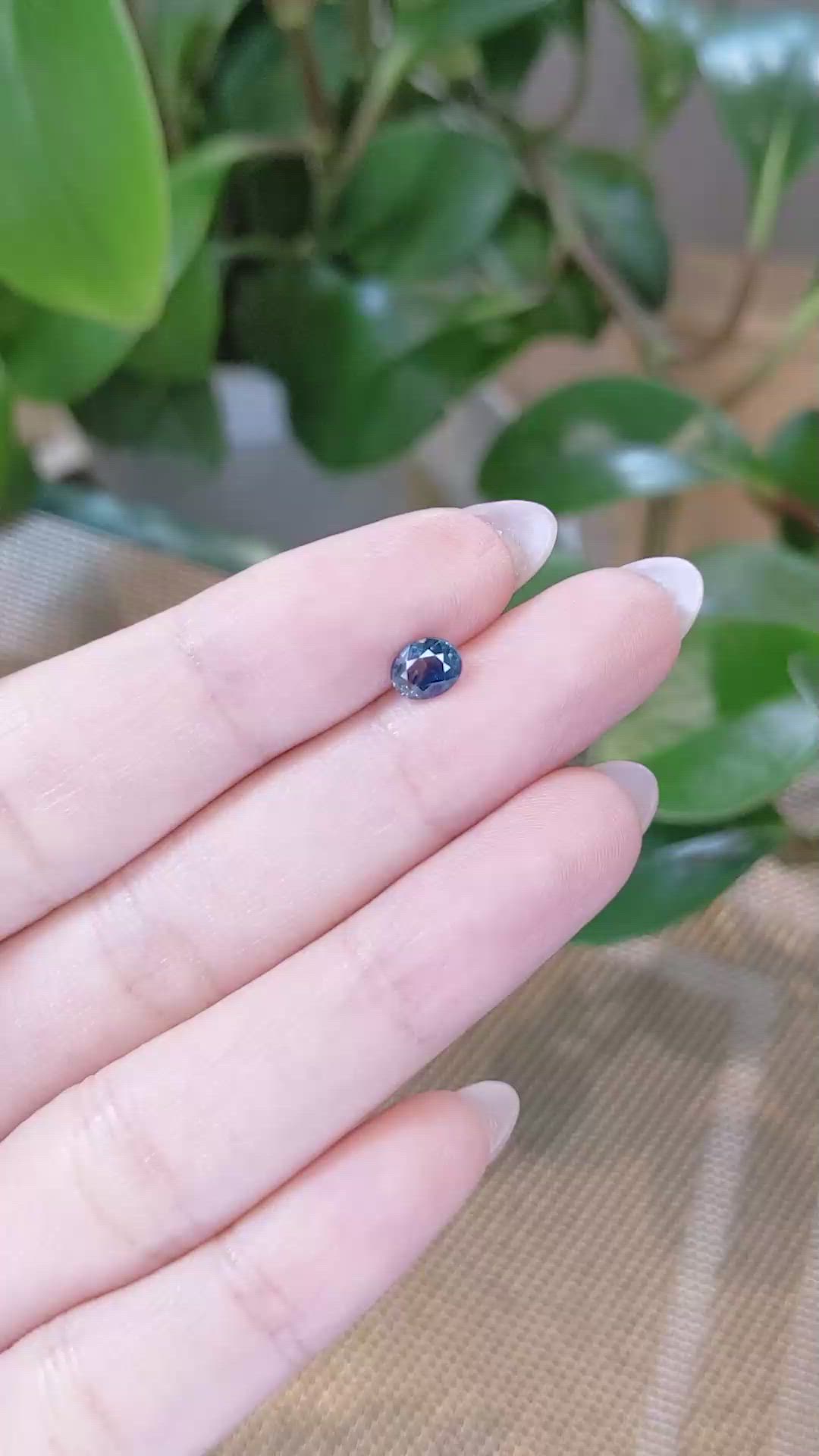 0.75 Ct. Blue Sapphire from Thailand Size Video