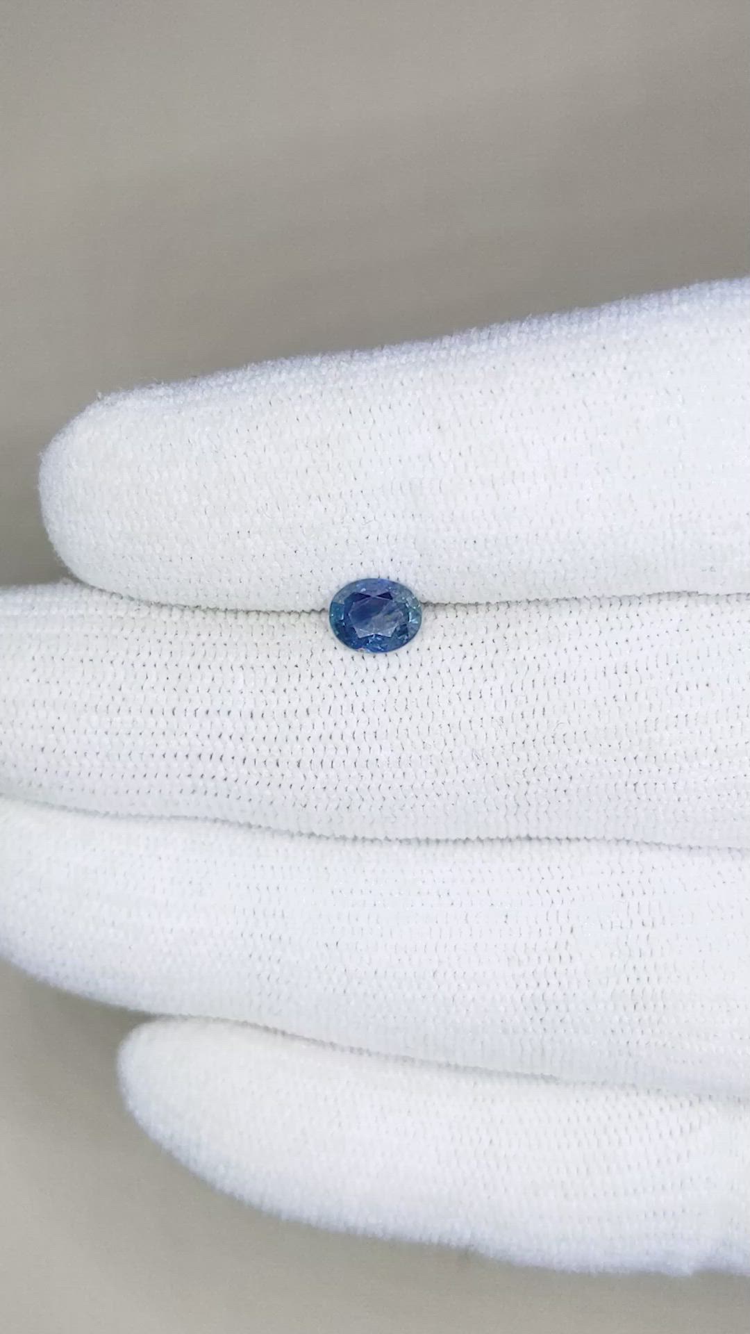 0.75 Ct. Blue Sapphire from Thailand Size Video