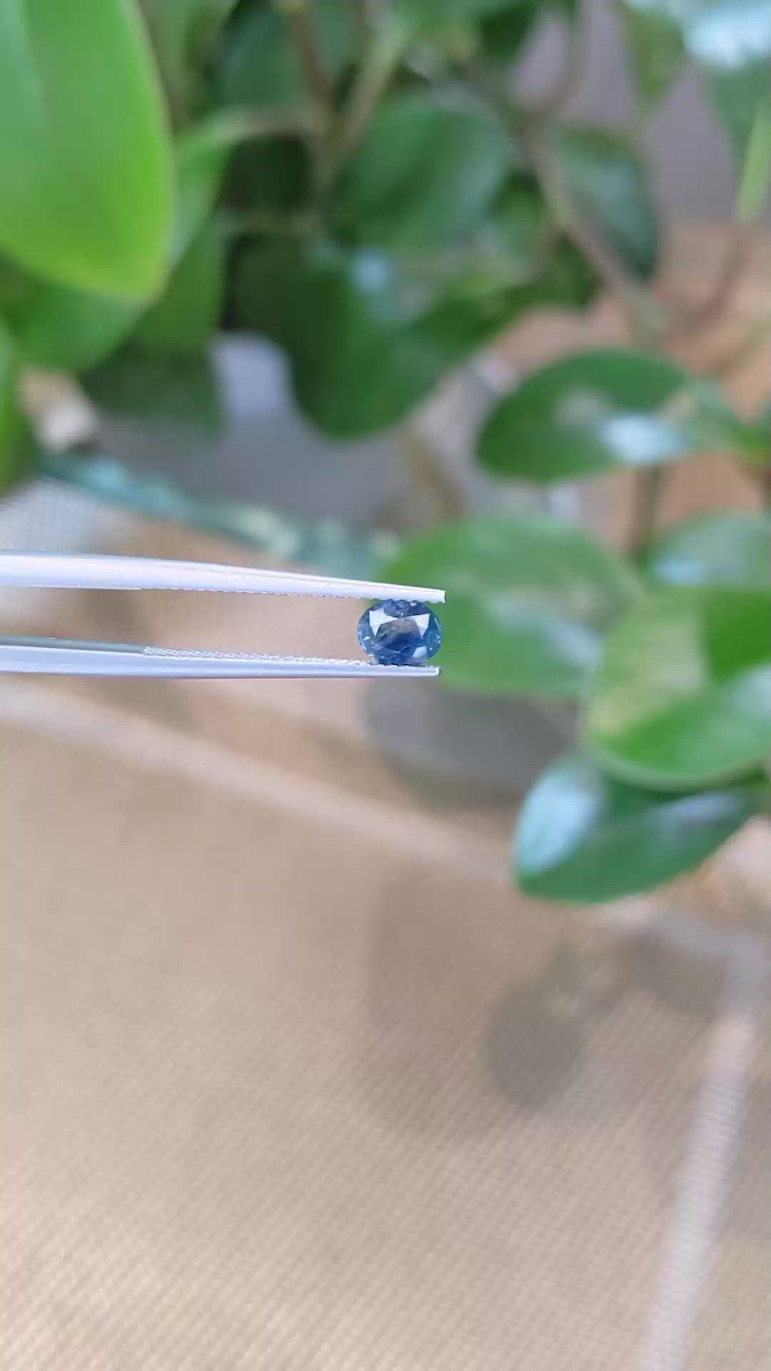 0.75 Ct. Blue Sapphire from Thailand Size Video