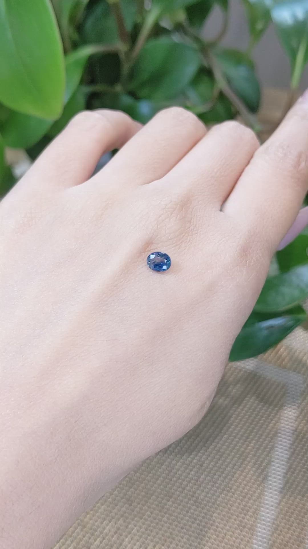 0.75 Ct. Blue Sapphire from Thailand Size Video