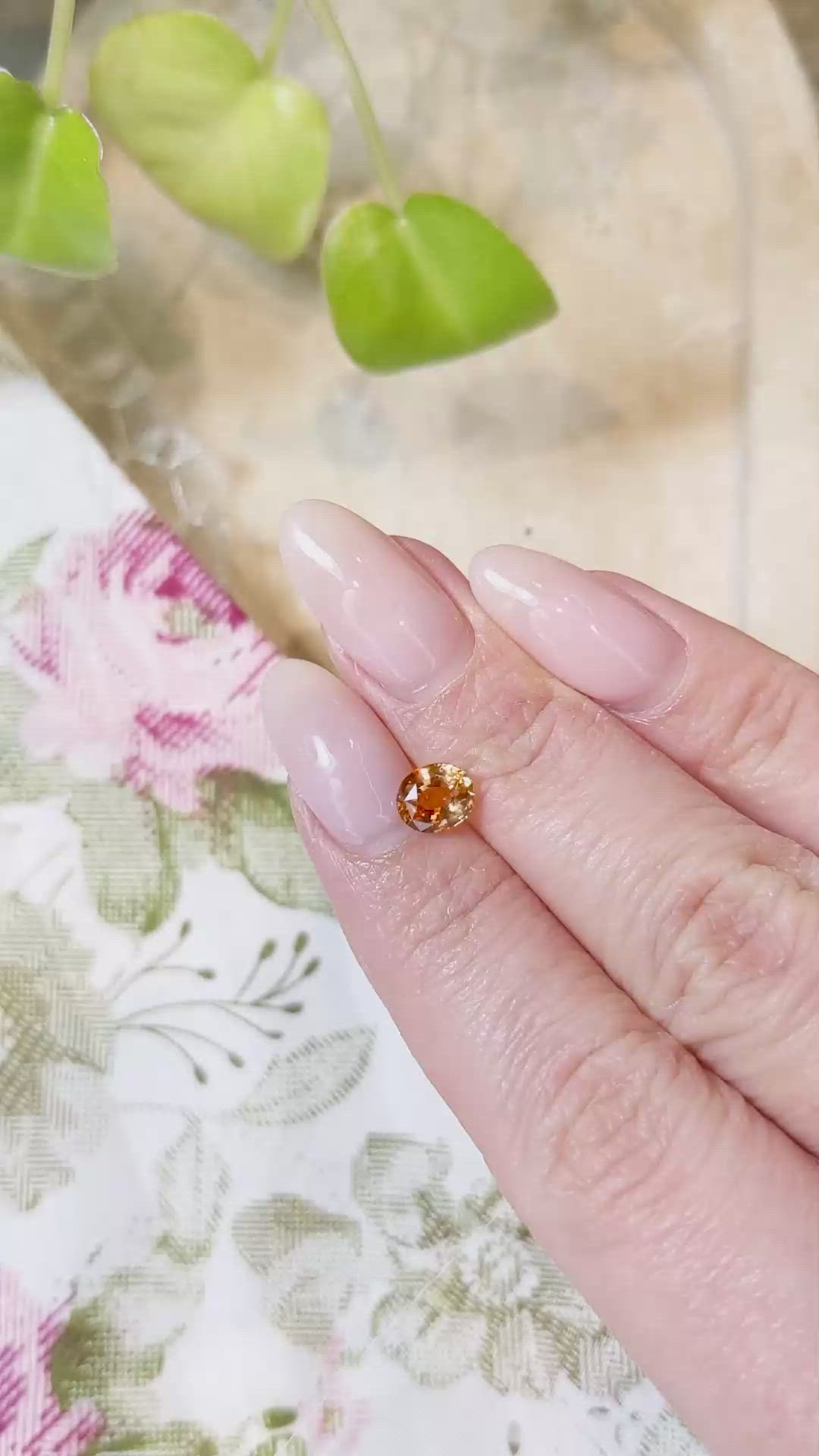 1.27 Ct. Orangish Brown Sapphire from Montana Size Video