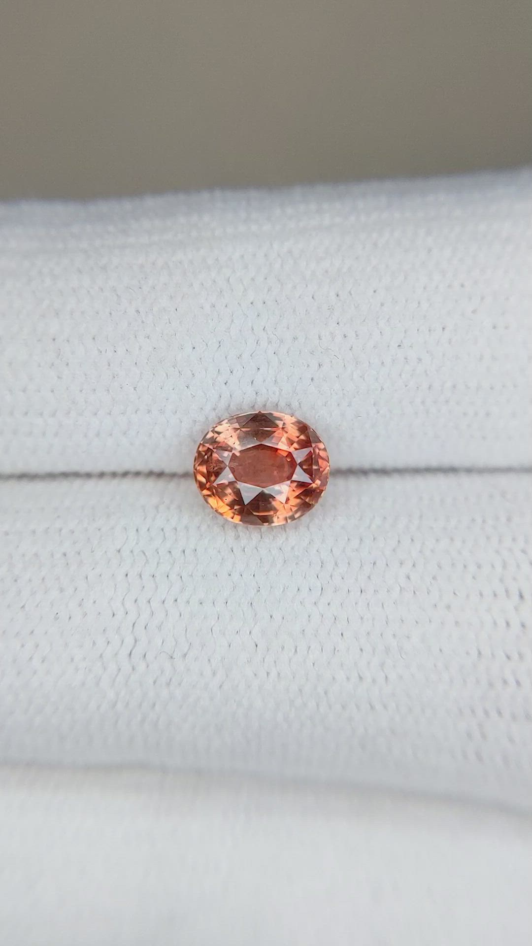 1.27 Ct. Orangish Brown Sapphire from Montana Size Video