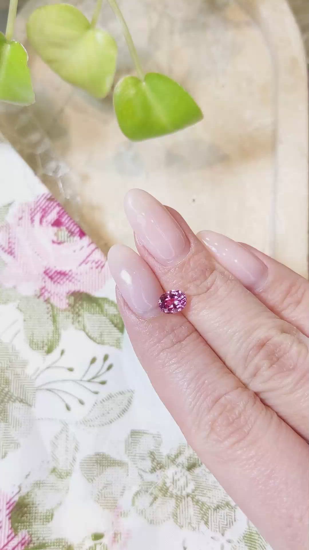 1.04 Ct. Pink Sapphire from Montana Size Video