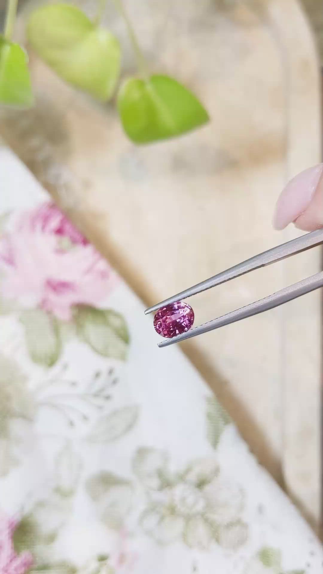 1.04 Ct. Pink Sapphire from Montana Size Video