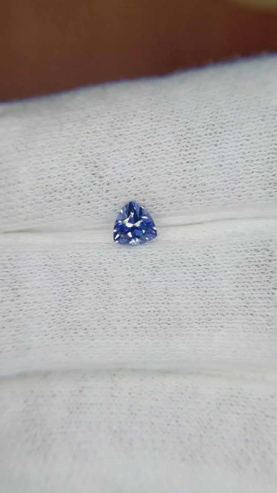 0.43 Ct. Blue Sapphire from Ceylon (Sri Lanka) Size Video