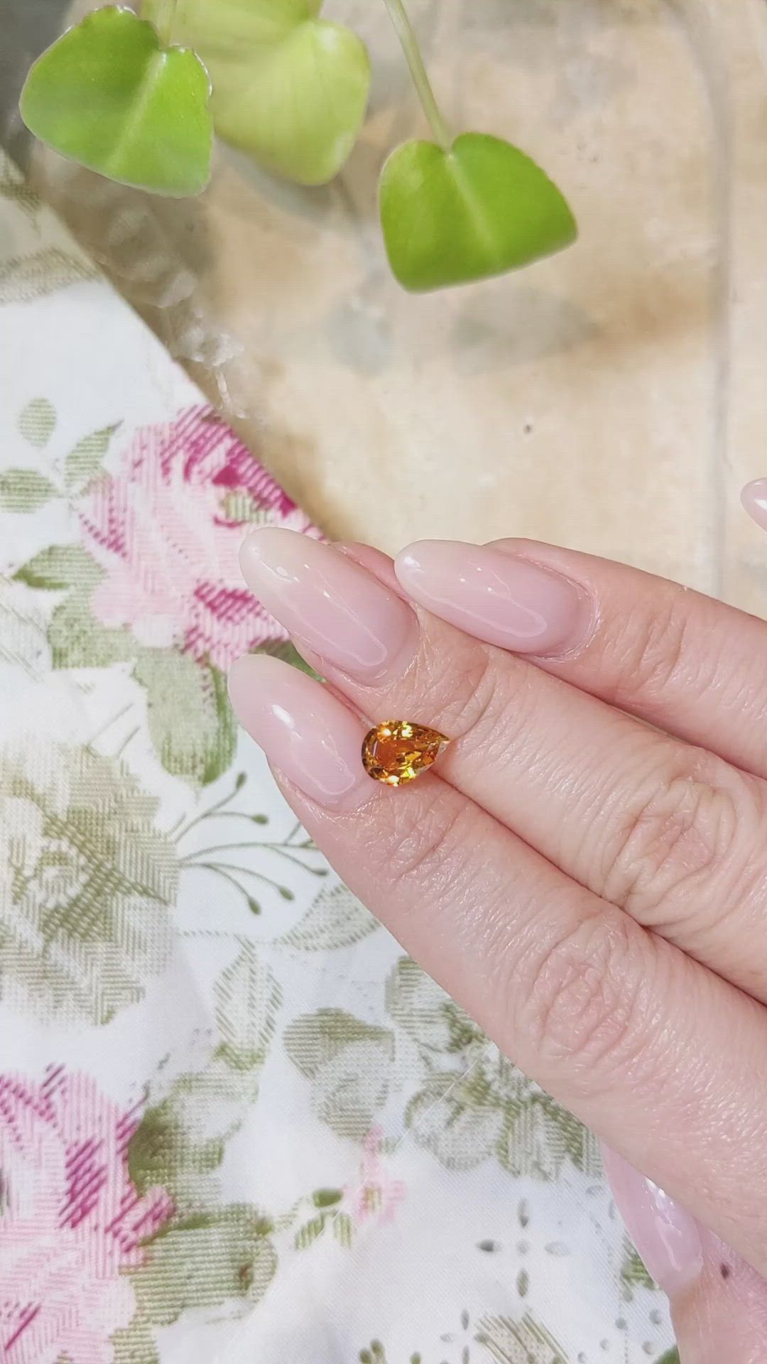 1.62 Ct. Orange Sapphire from Montana Size Video