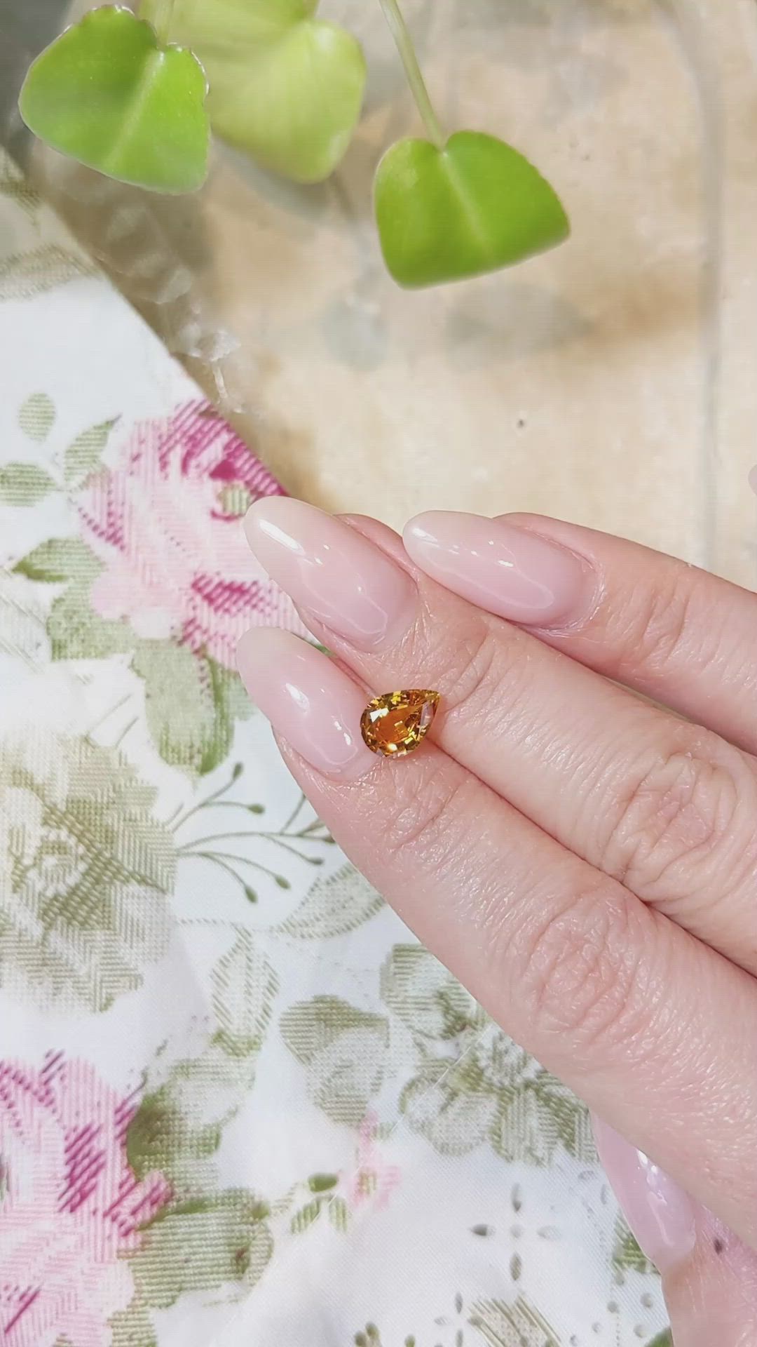 1.62 Ct. Orange Sapphire from Montana Size Video