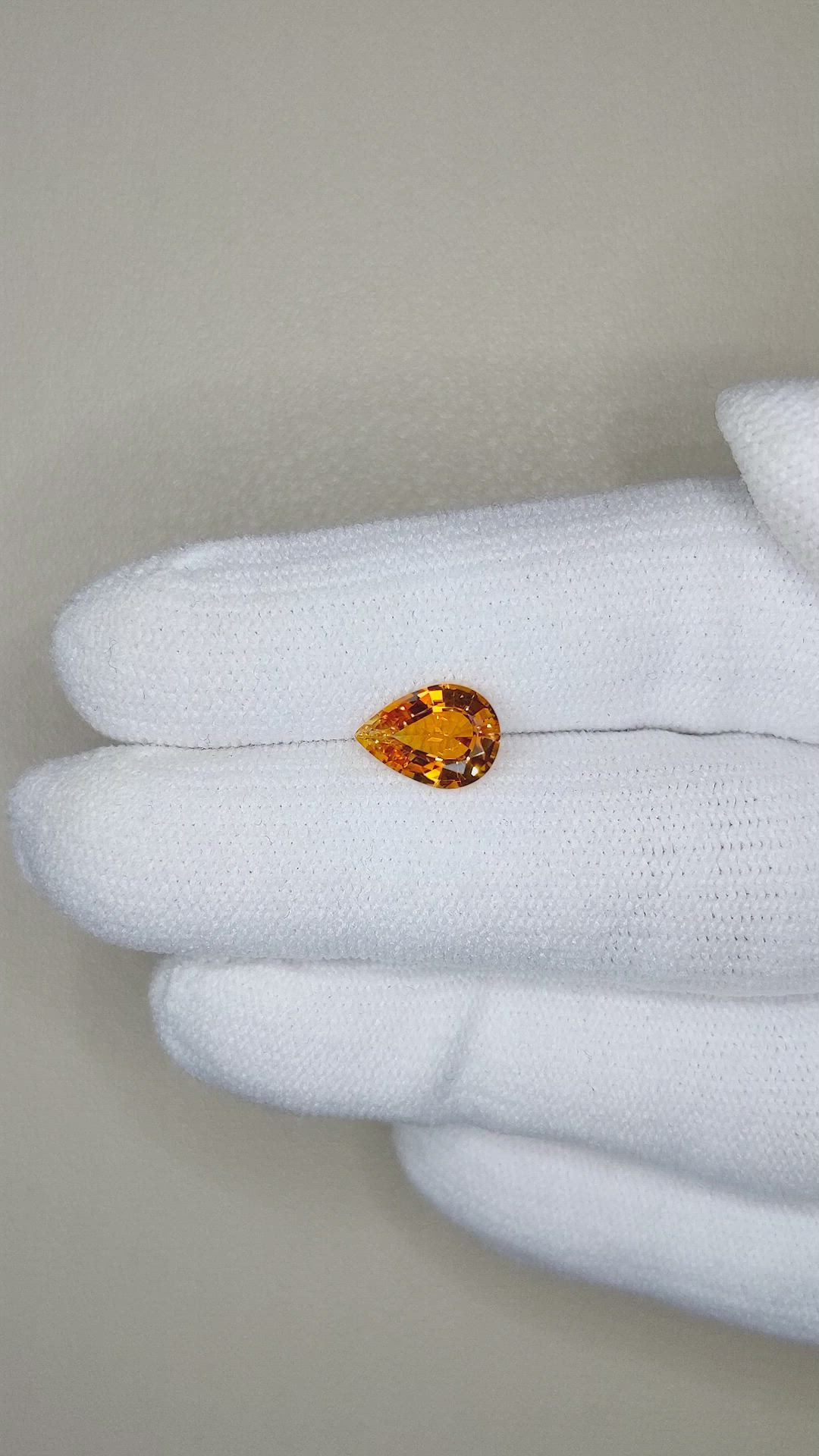 1.62 Ct. Orange Sapphire from Montana Size Video