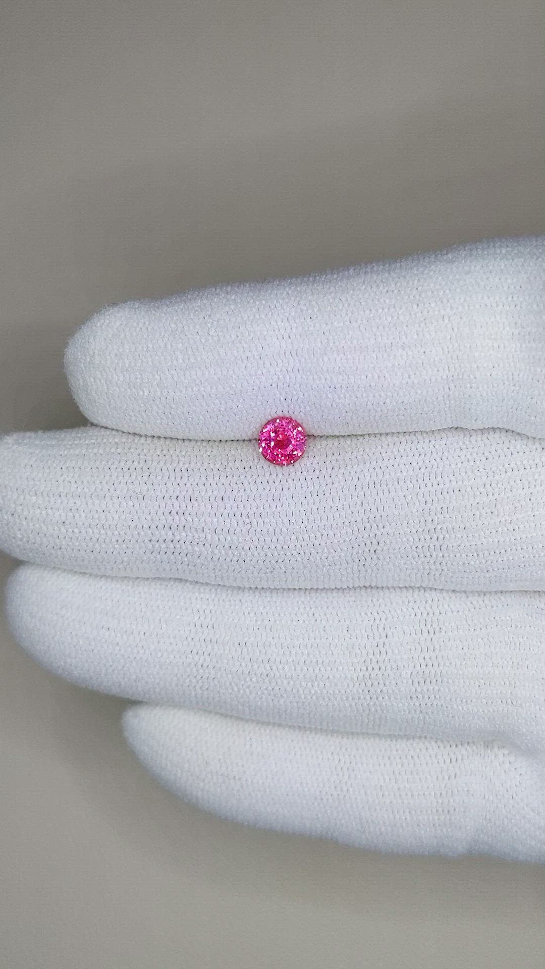 0.66 Ct. Pink Sapphire from Montana Size Video