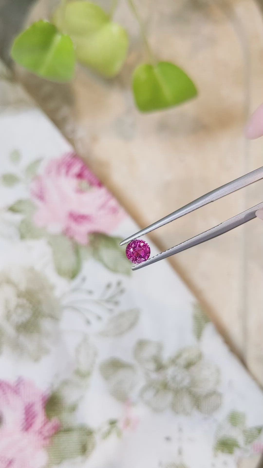 0.66 Ct. Pink Sapphire from Montana Size Video