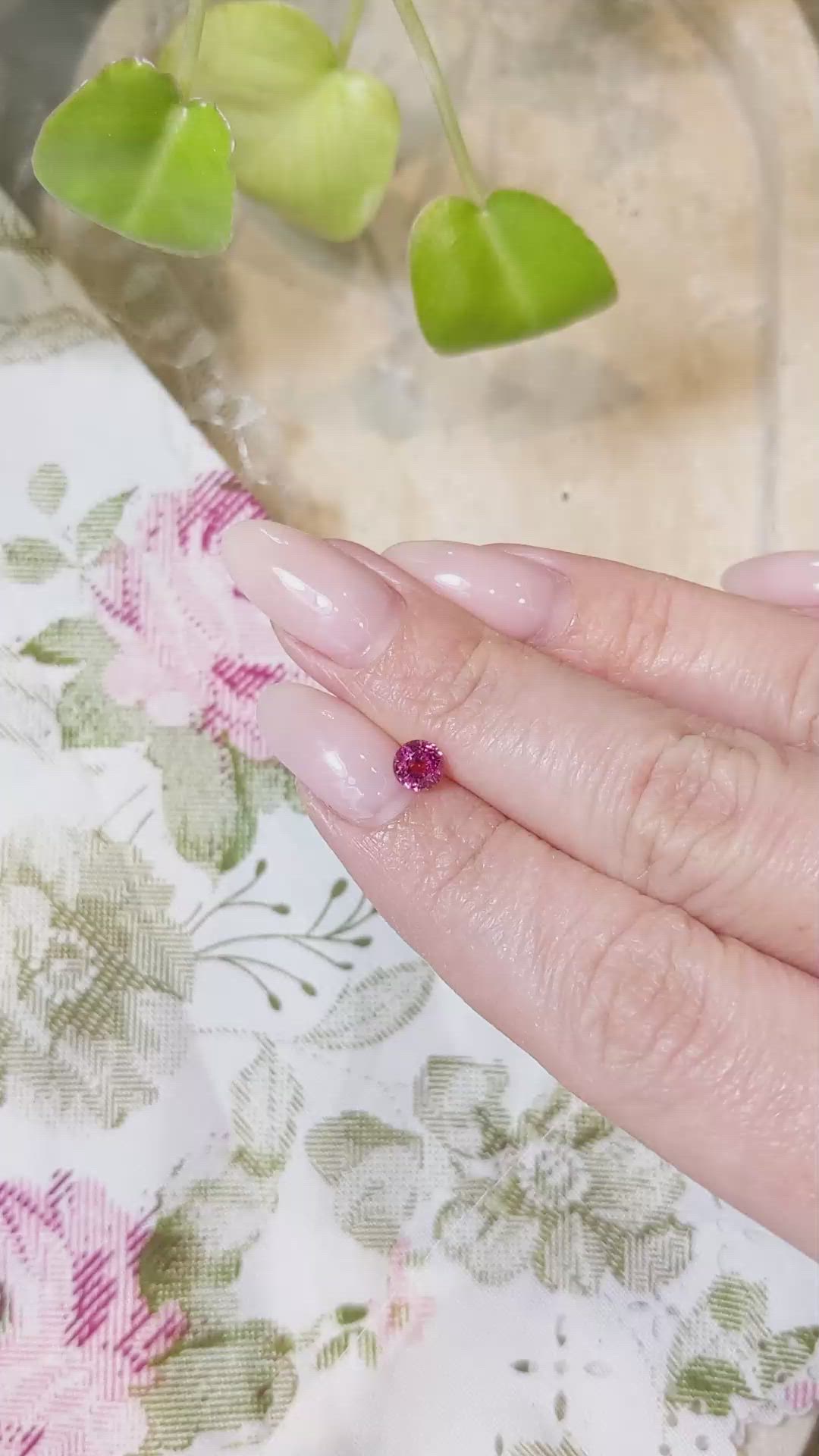0.66 Ct. Pink Sapphire from Montana Size Video