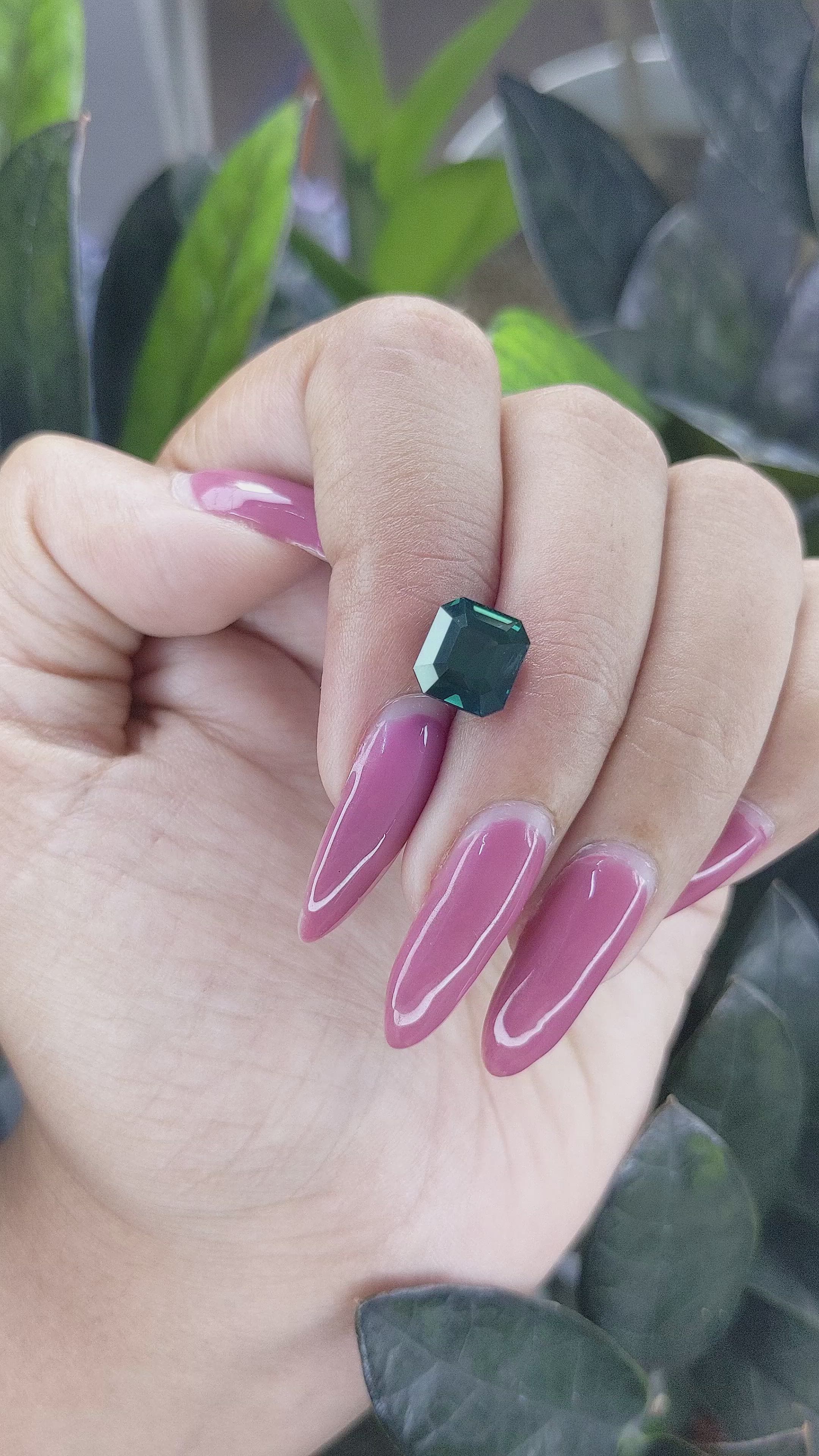 4.11 Ct. Greenish Blue Sapphire from Australia Size Video