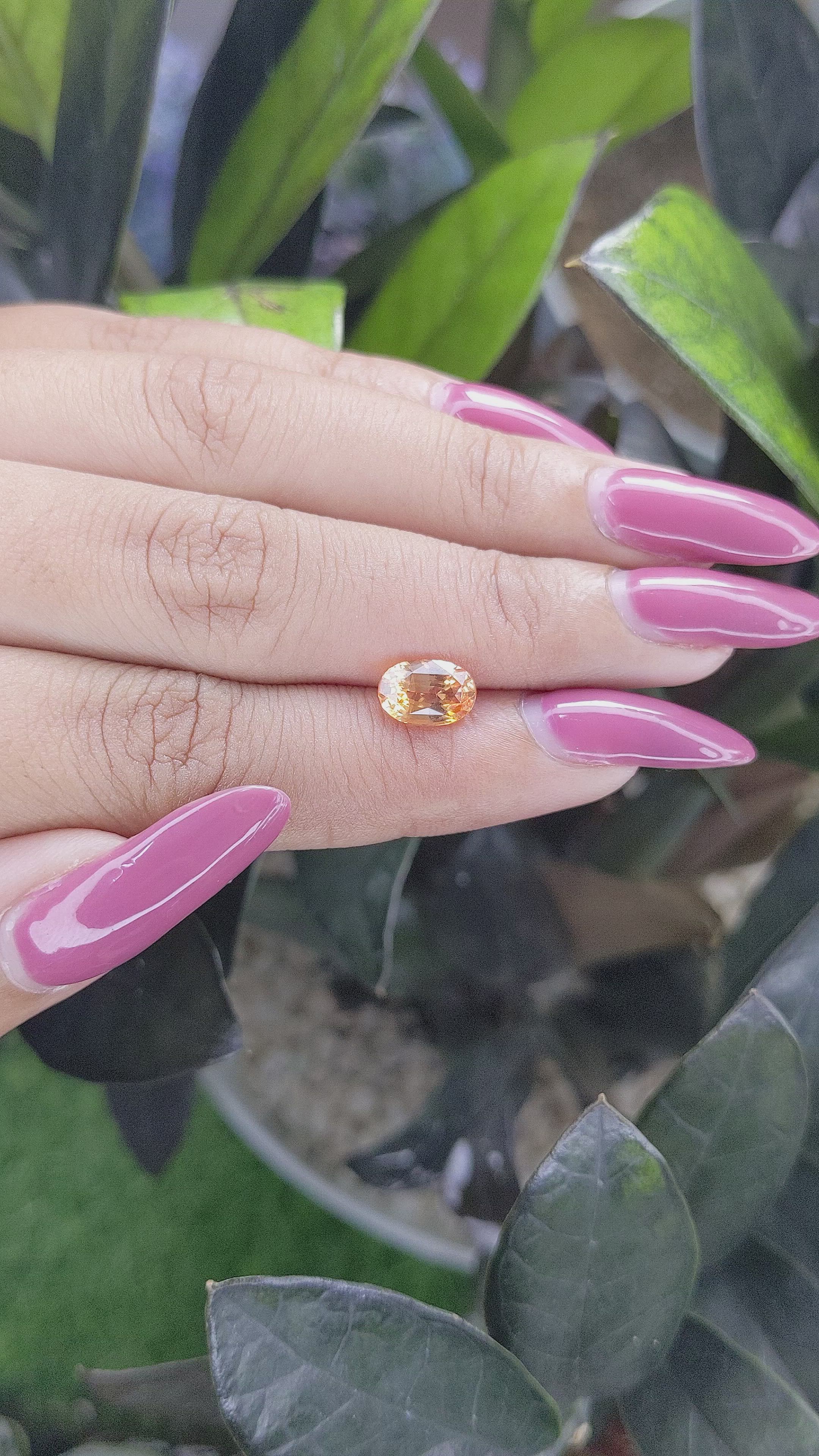 2.00 Ct. Padparadscha Sapphire from Madagascar Size Video