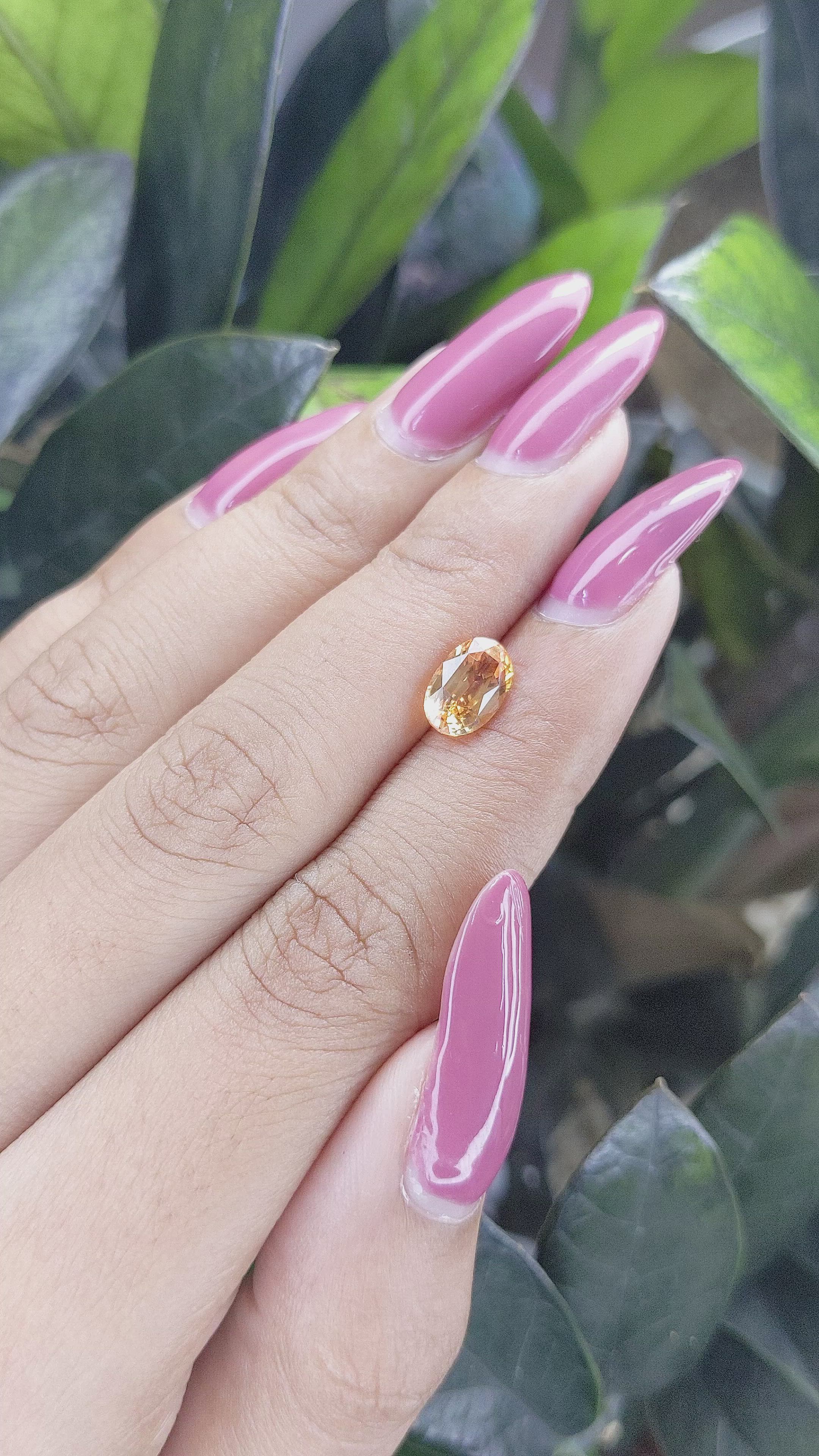 2.00 Ct. Padparadscha Sapphire from Madagascar Size Video