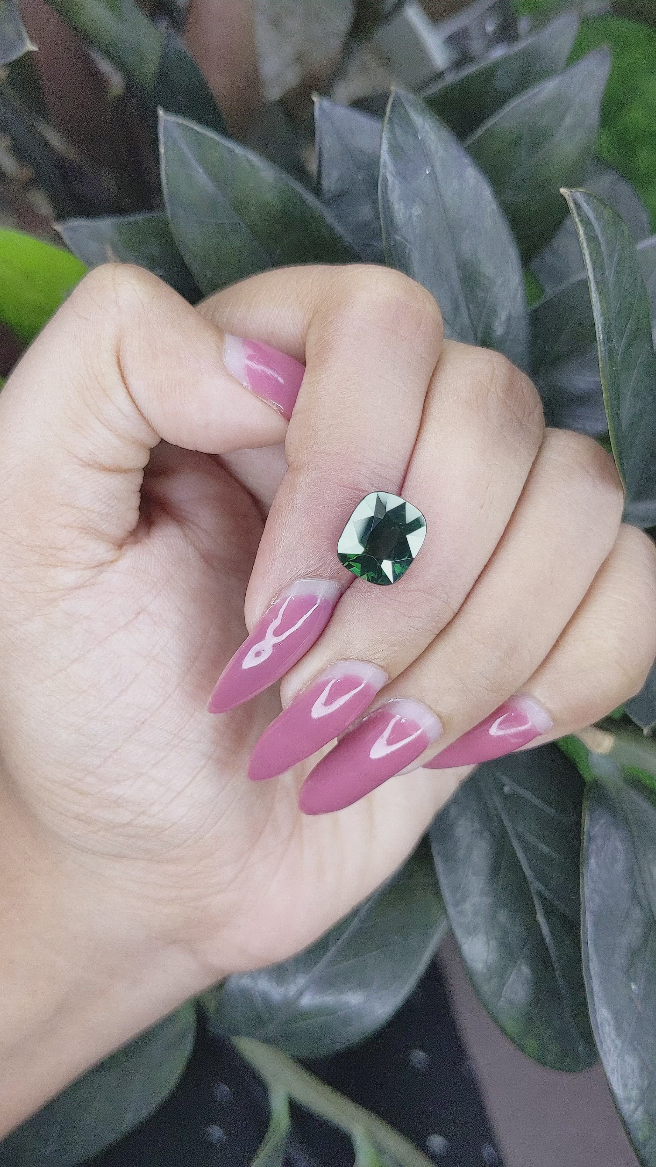 5.02 Ct. Green Sapphire from Madagascar Size Video