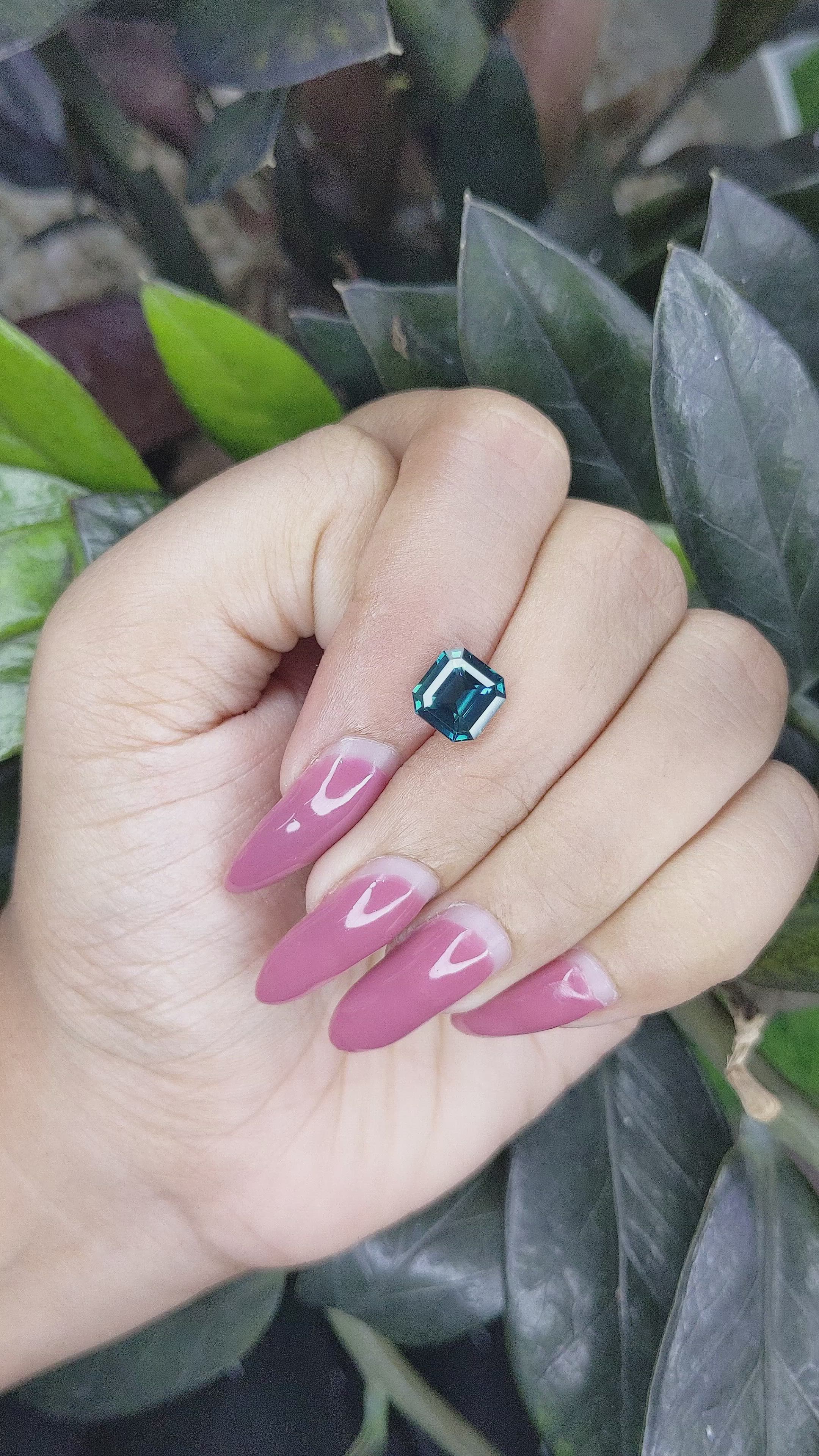 2.54 Ct. Greenish Blue Sapphire from Madagascar Size Video