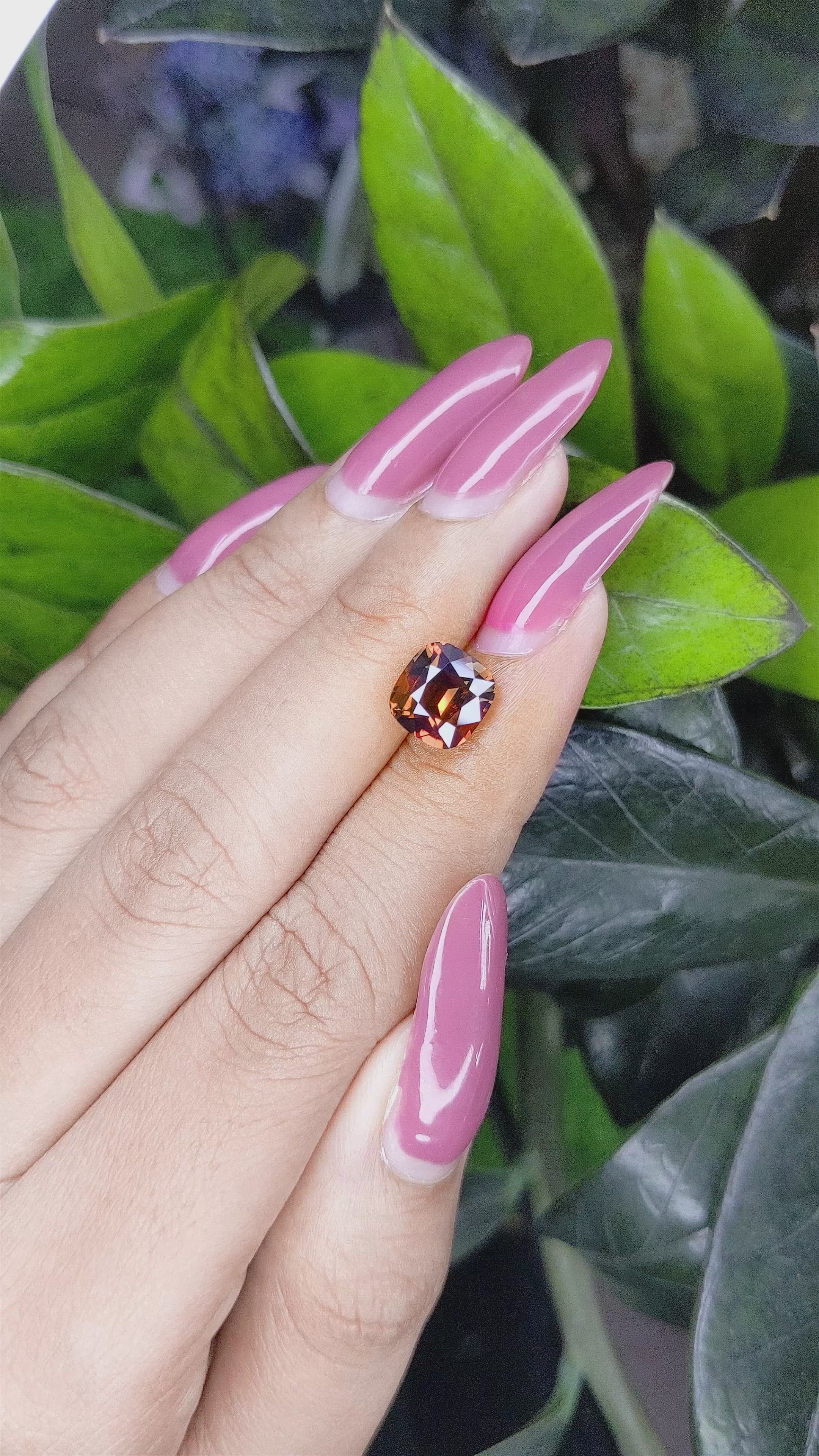 3.52 Ct. Brown Sapphire from Madagascar Size Video