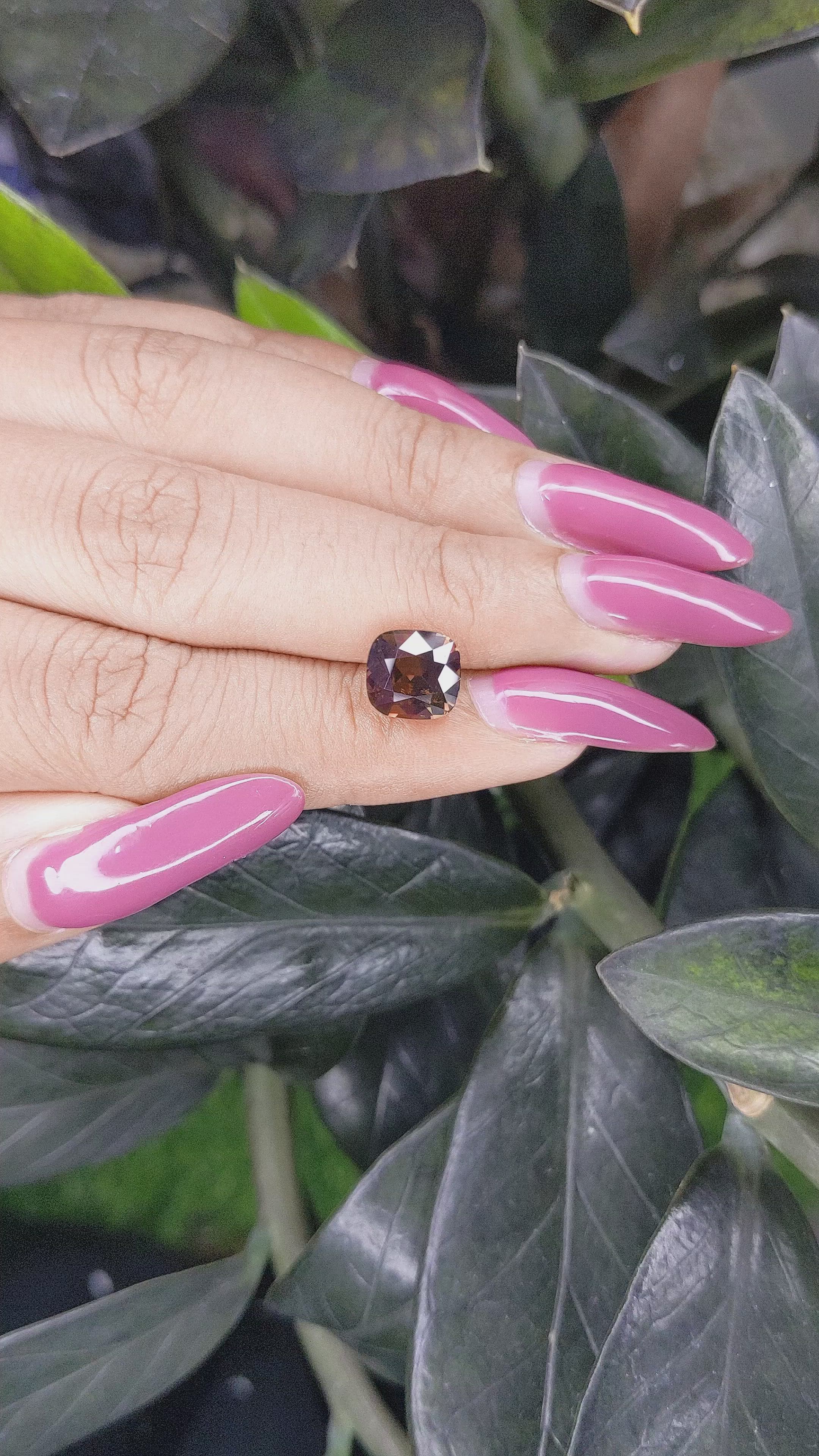 3.52 Ct. Brown Sapphire from Madagascar Size Video