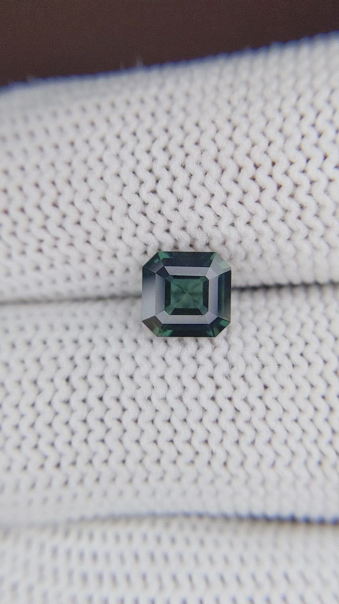 1.32 Ct. Bluish Green Sapphire from Madagascar Size Video