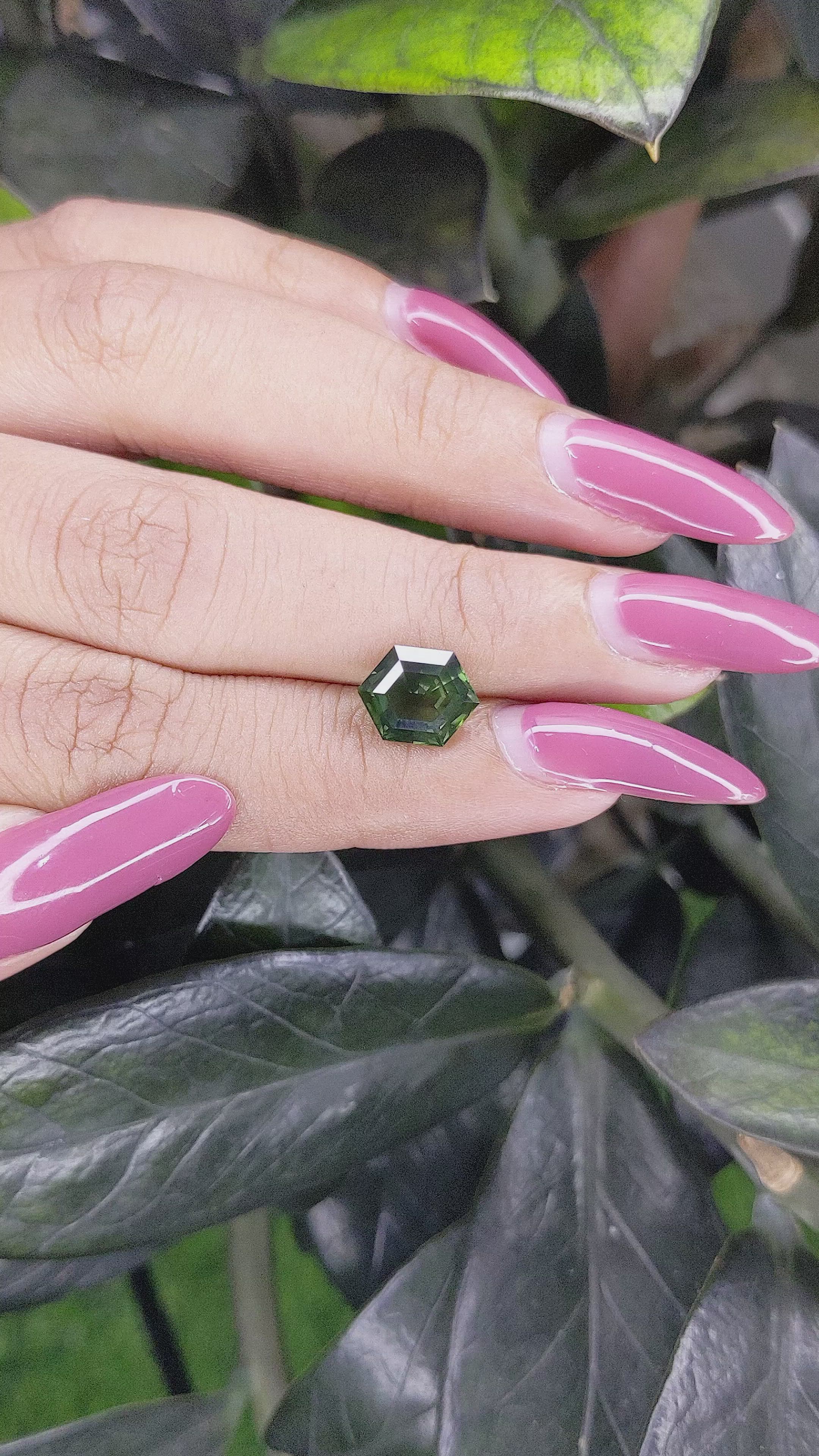 3.00 Ct. Green Sapphire from Australia Size Video