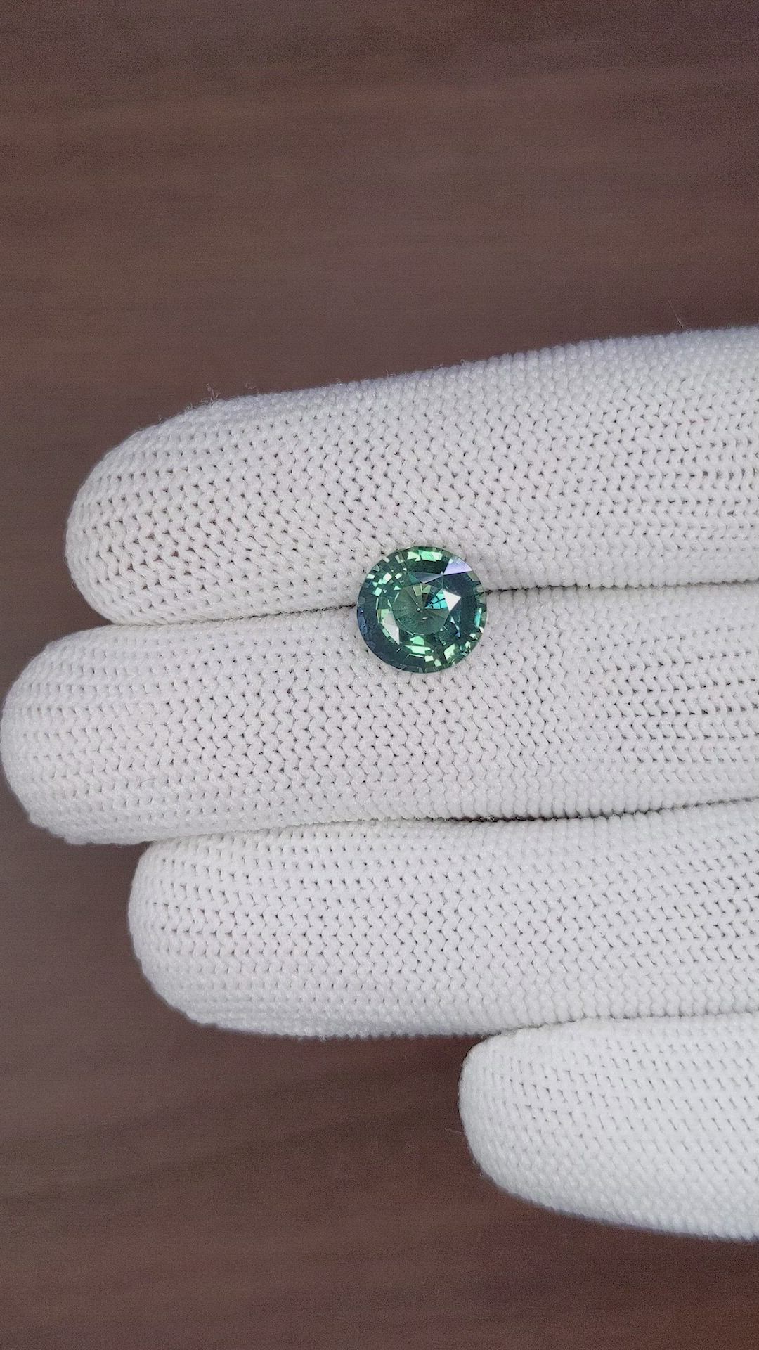 4.03 Ct. Bluish Green Sapphire from Madagascar Size Video