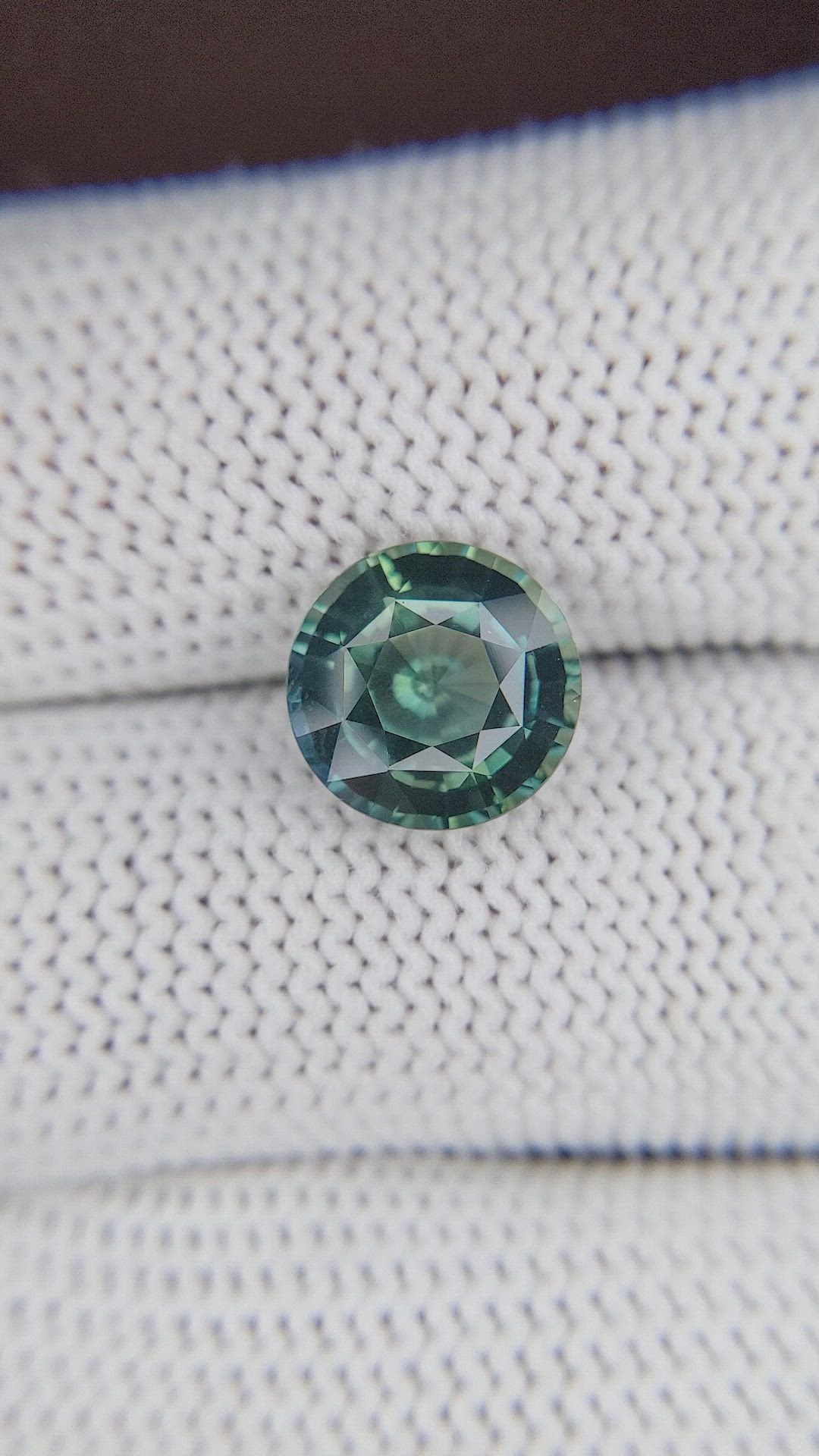4.03 Ct. Bluish Green Sapphire from Madagascar Size Video