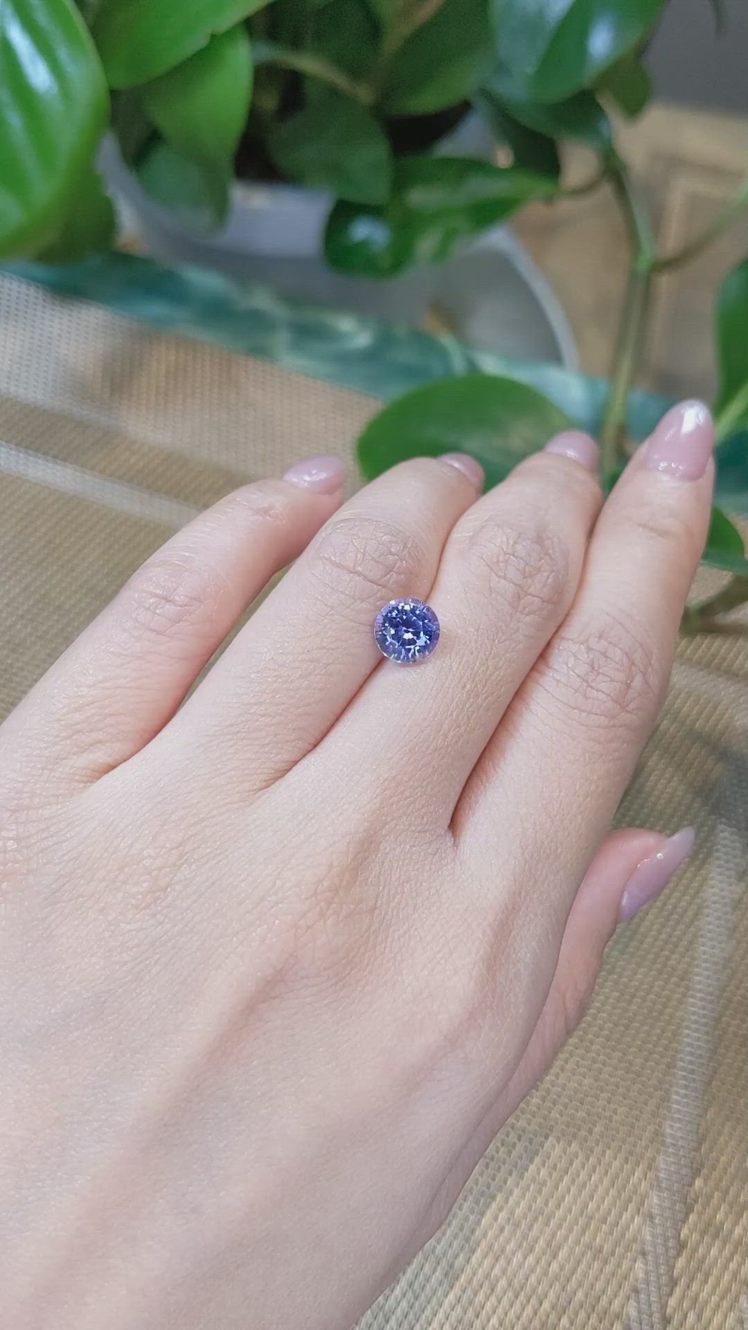 2.57 Ct. Color Change Sapphire from Ceylon (Sri Lanka) Size Video