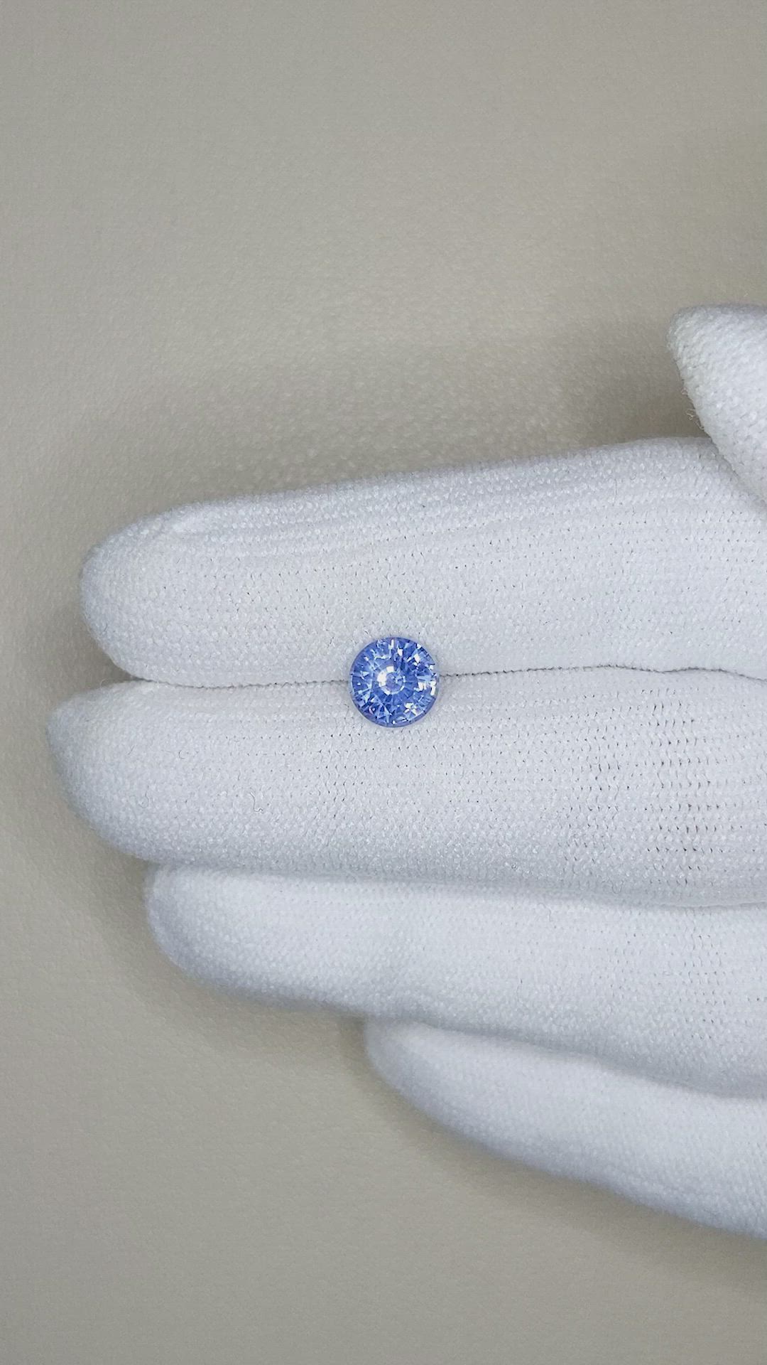 1.27 Ct. Blue Sapphire from Ceylon (Sri Lanka) Size Video