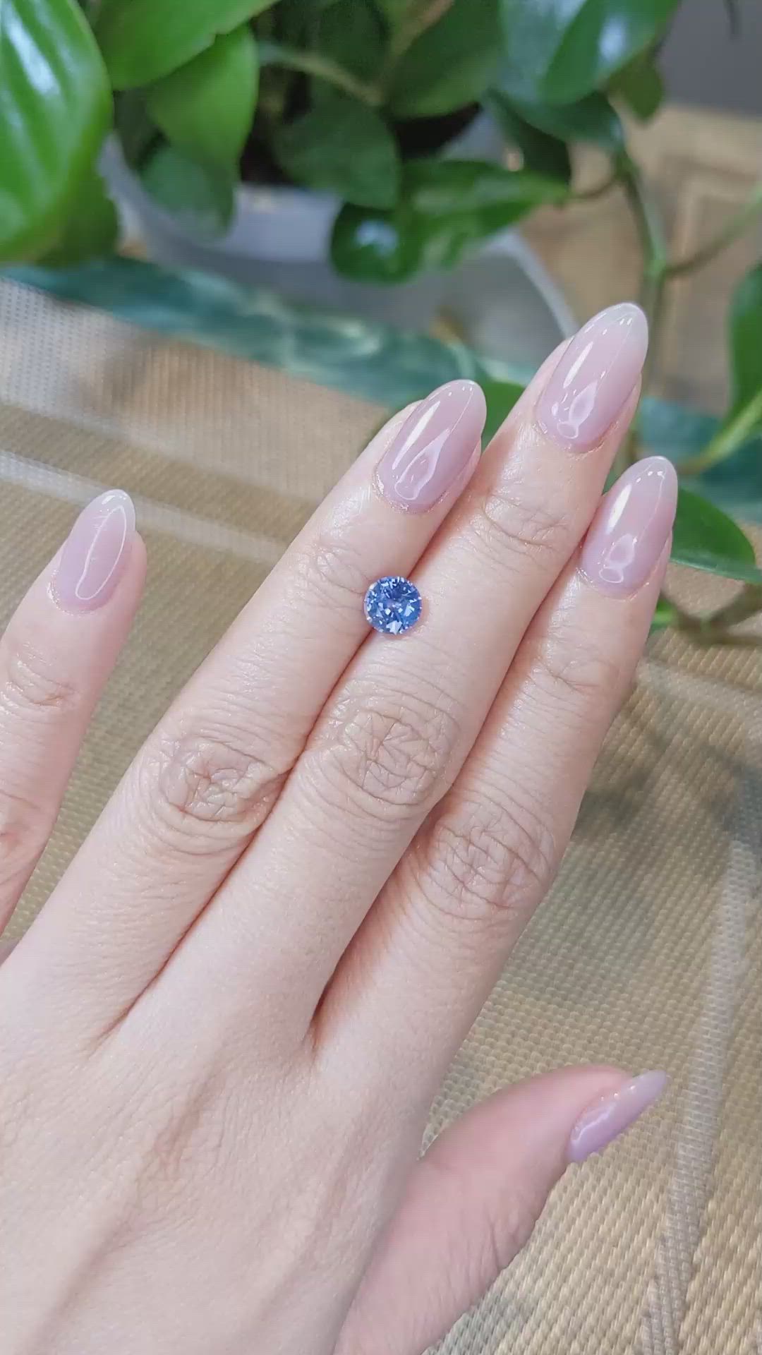 1.27 Ct. Blue Sapphire from Ceylon (Sri Lanka) Size Video