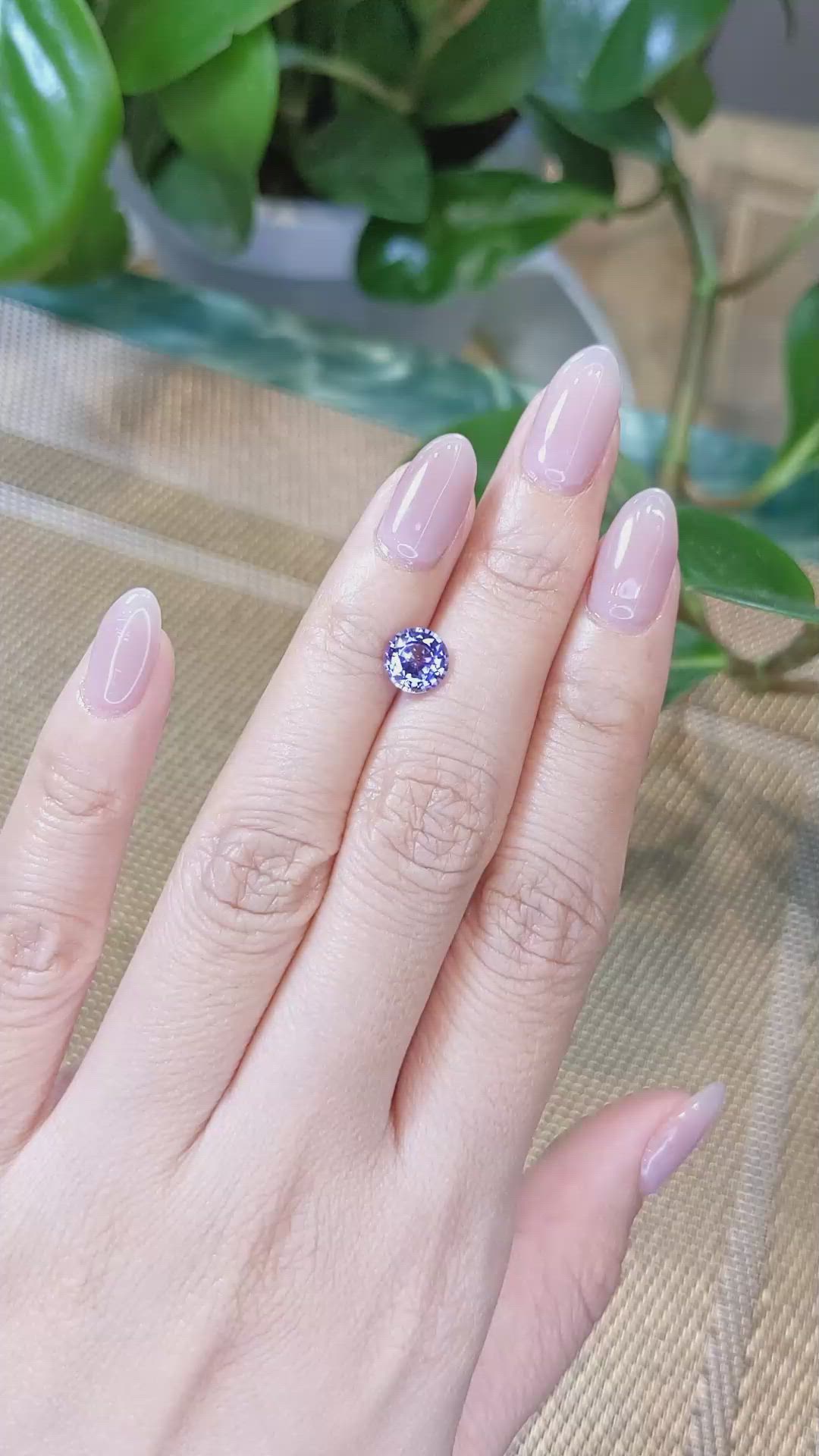 1.57 Ct. Color Change Sapphire from Ceylon (Sri Lanka) Size Video