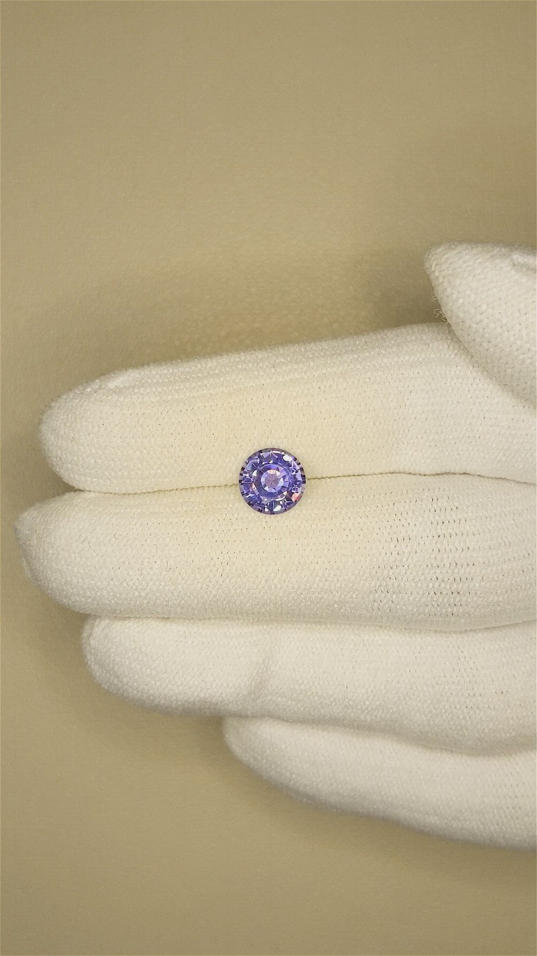 1.57 Ct. Color Change Sapphire from Ceylon (Sri Lanka) Size Video