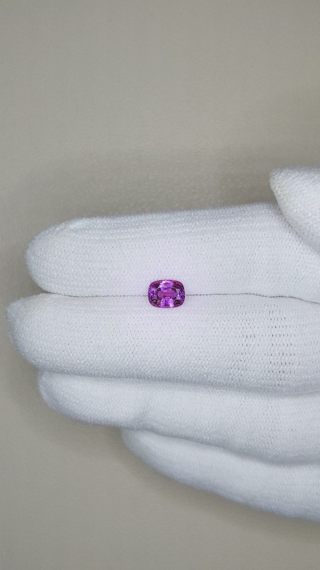 0.72 Ct. Purple Sapphire from Ceylon (Sri Lanka) Size Video
