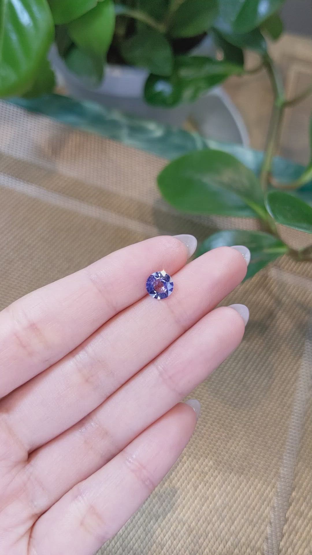 1.36 Ct. Color Change Sapphire from Ceylon (Sri Lanka) Size Video