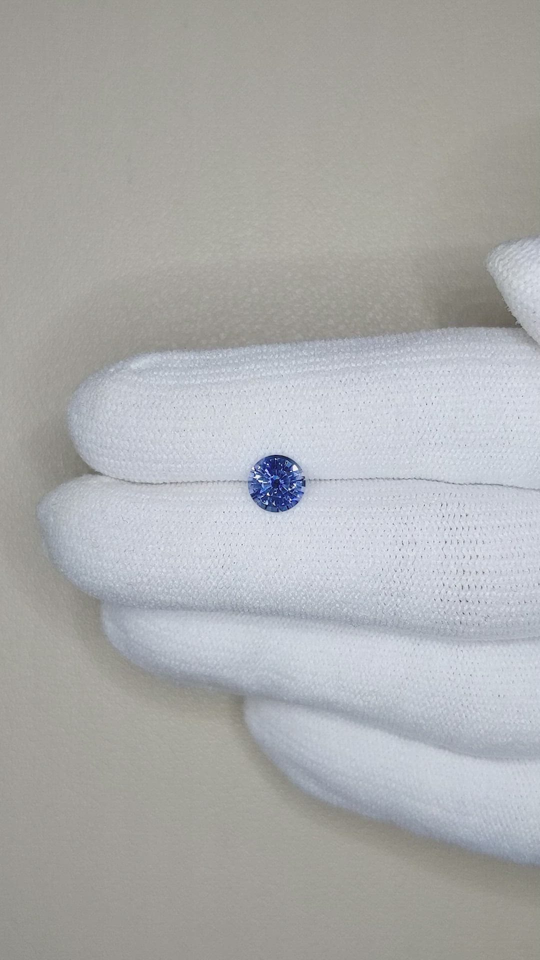 1.01 Ct. Blue Sapphire from Ceylon (Sri Lanka) Size Video