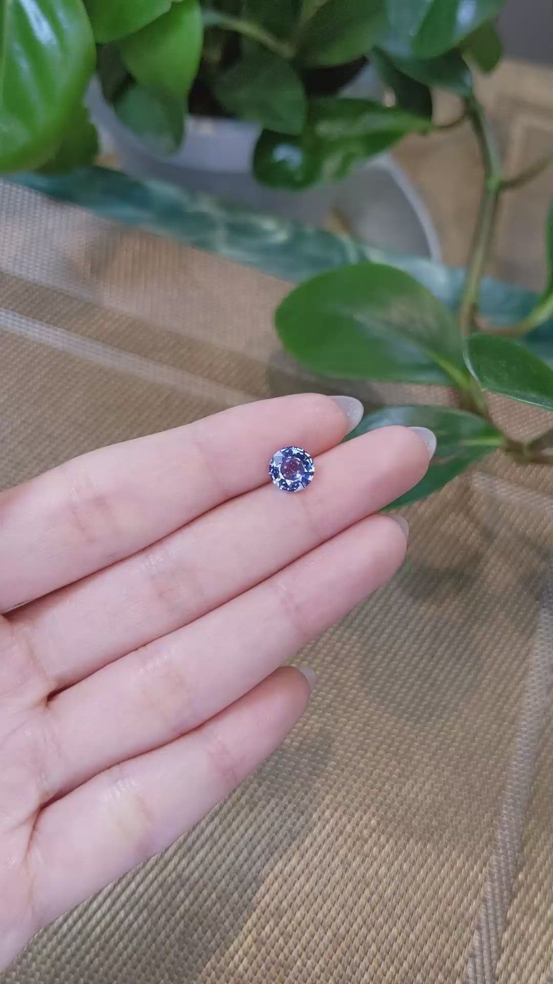 1.74 Ct. Color Change Sapphire from Ceylon (Sri Lanka) Size Video