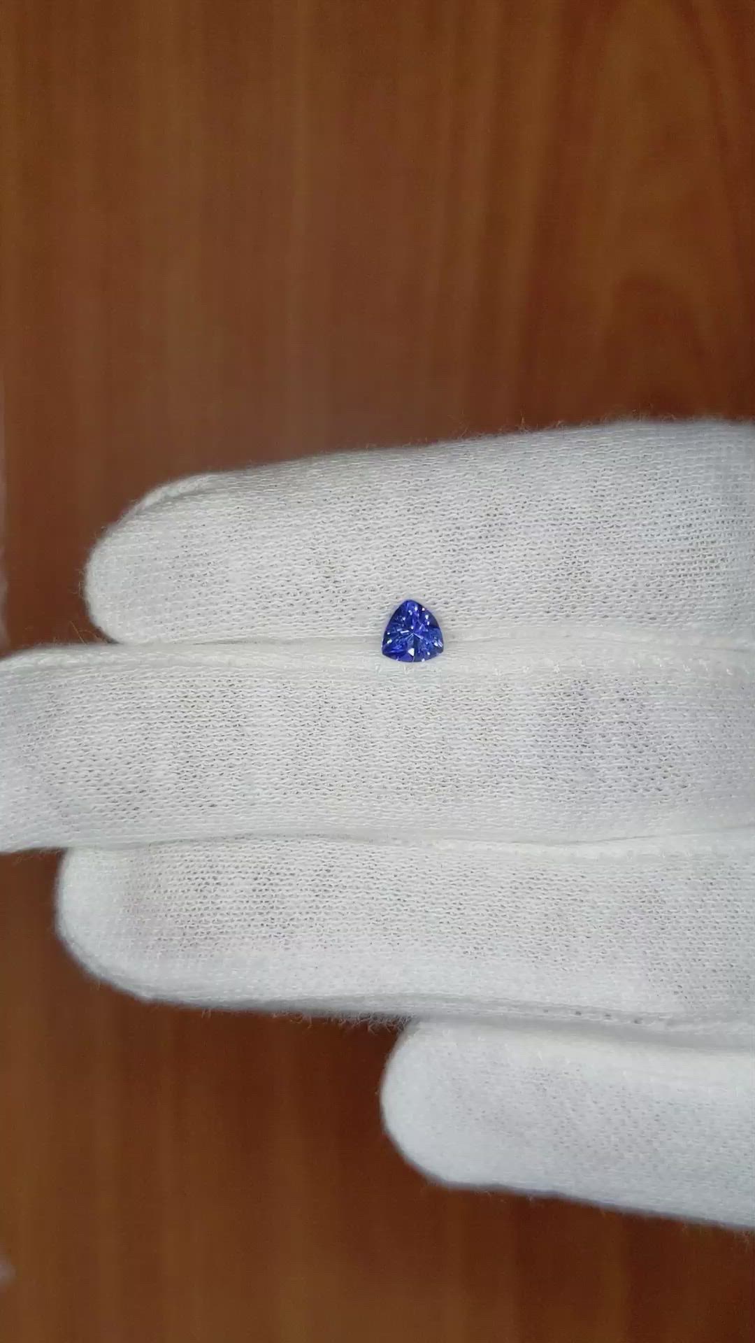 0.44 Ct. Blue Sapphire from Ceylon (Sri Lanka) Size Video