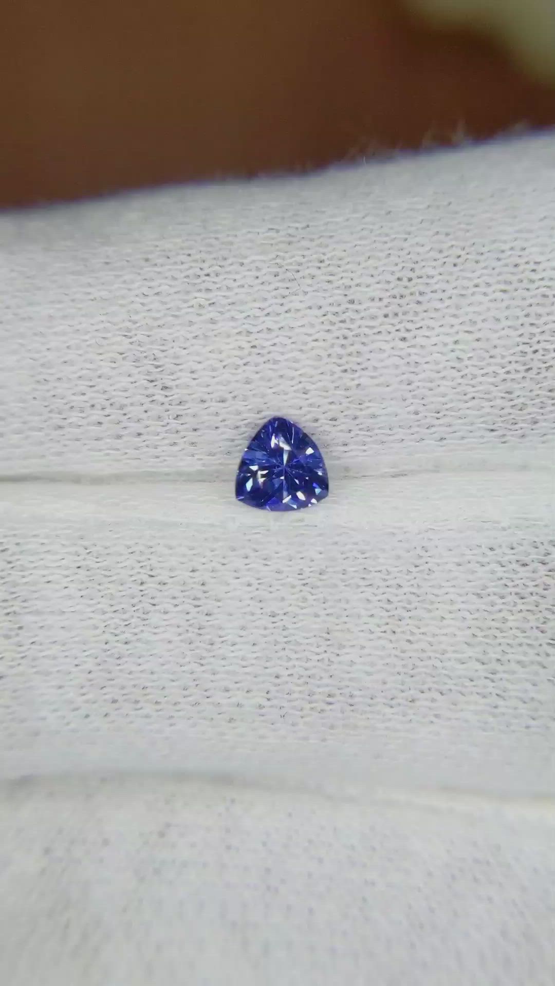 0.44 Ct. Blue Sapphire from Ceylon (Sri Lanka) Size Video