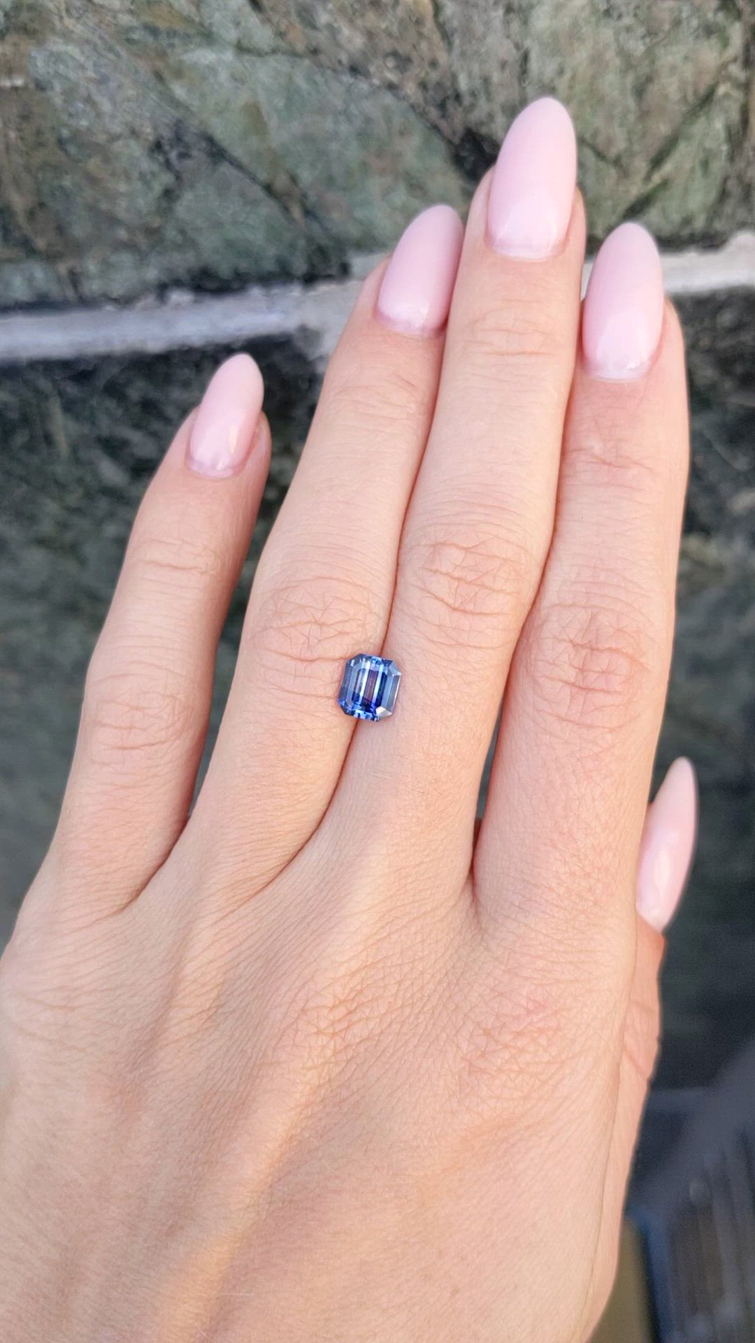 1.29 Ct. Blue Sapphire from Ceylon (Sri Lanka) Size Video