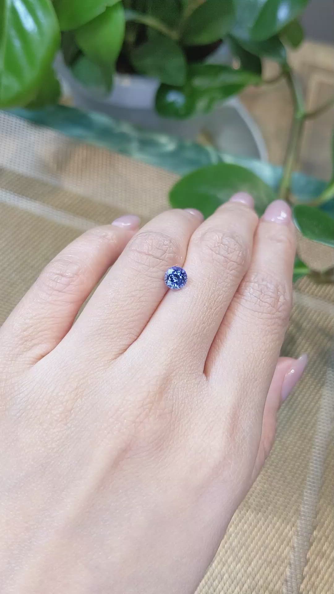 1.11 Ct. Blue Sapphire from Ceylon (Sri Lanka) Size Video
