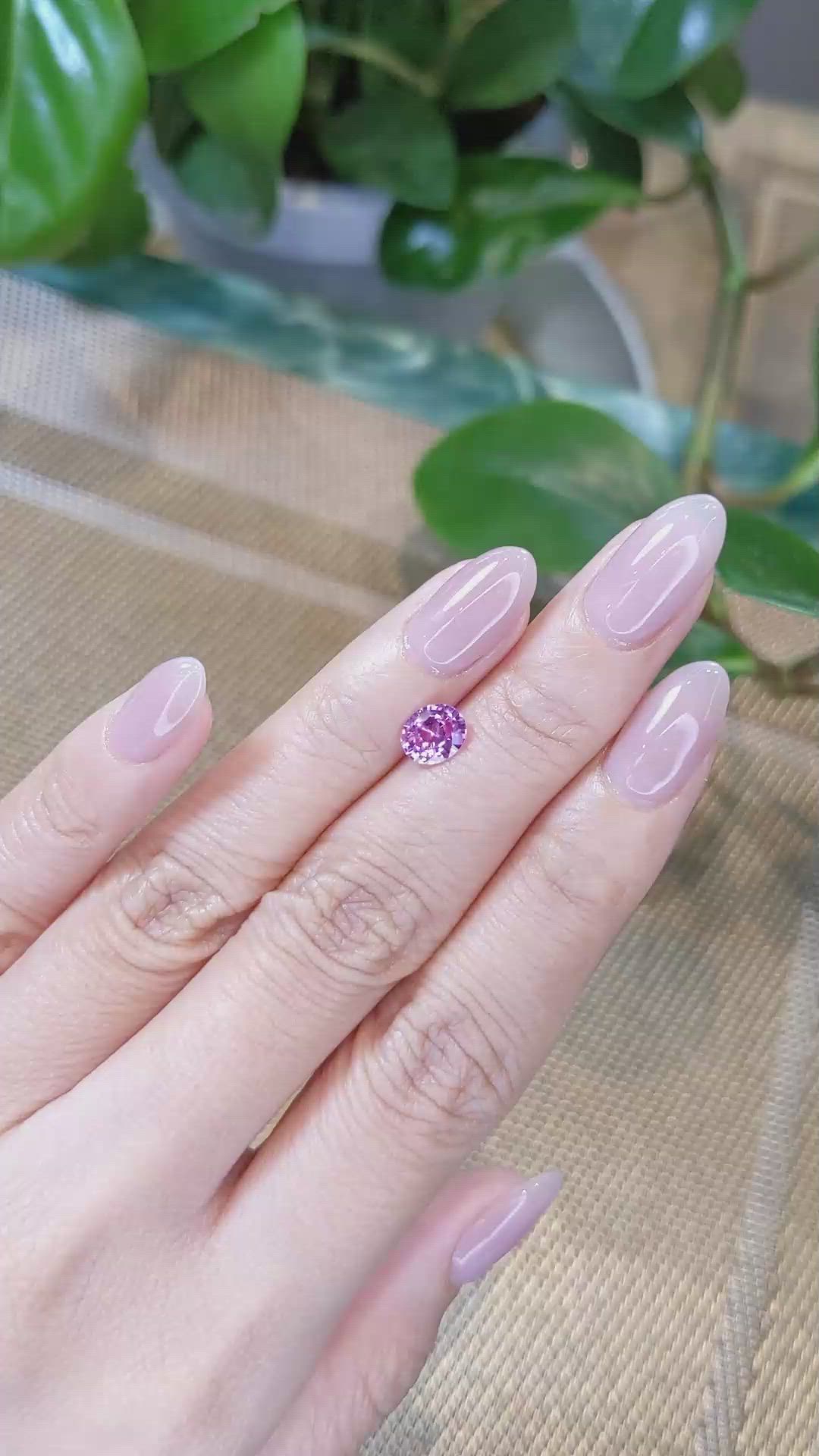 1.00 Ct. Pink Sapphire from Ceylon (Sri Lanka) Size Video