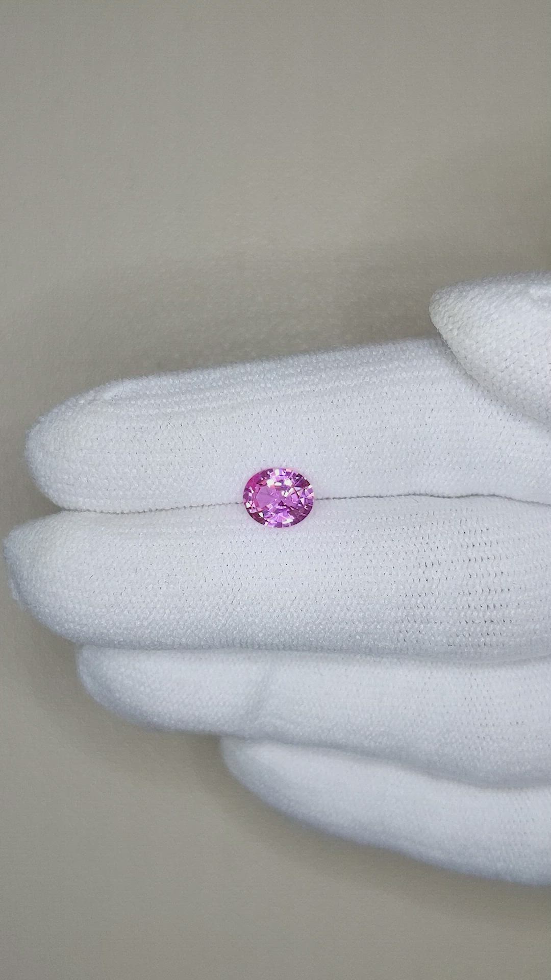 1.00 Ct. Pink Sapphire from Ceylon (Sri Lanka) Size Video